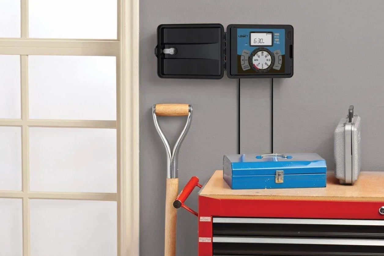 S&M Orbit 94892 – Programador de riego automático Easy-Set Logic con tapa-12 Zonas de riego