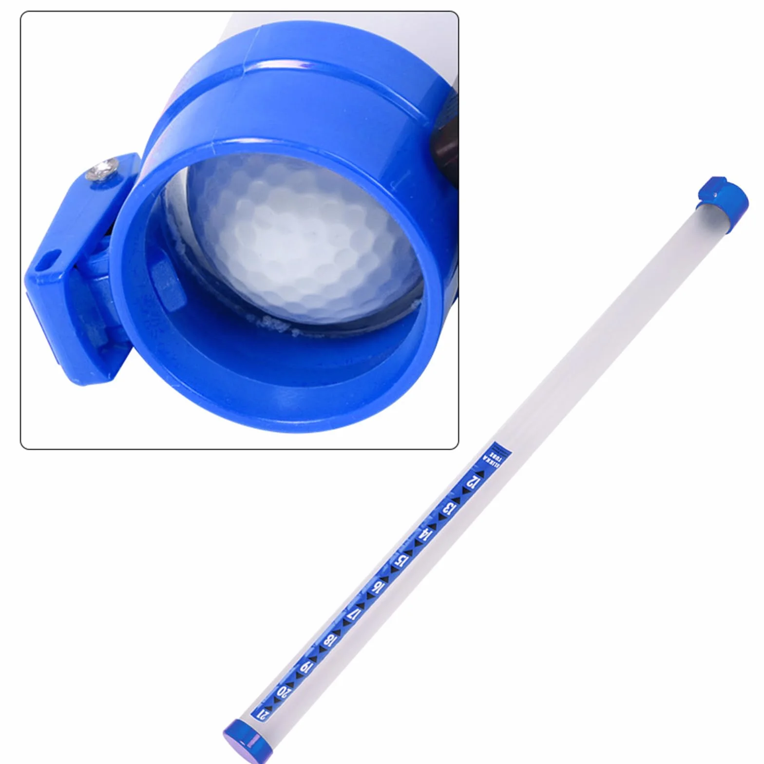 Recogedor de pelotas de golf, tubo de plástico, herramienta de recogida