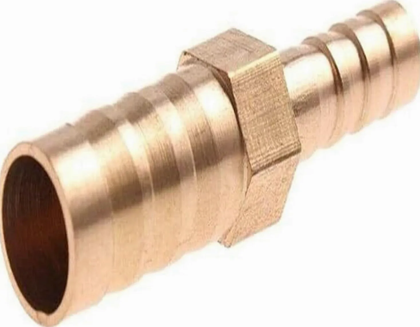 Conector de toque de manguera, Conexión de agua, púa de manguera recta reductora de 2 vías de latón, adaptador de conector de acoplador de cobre reductor de instalación de tubería de púas, f