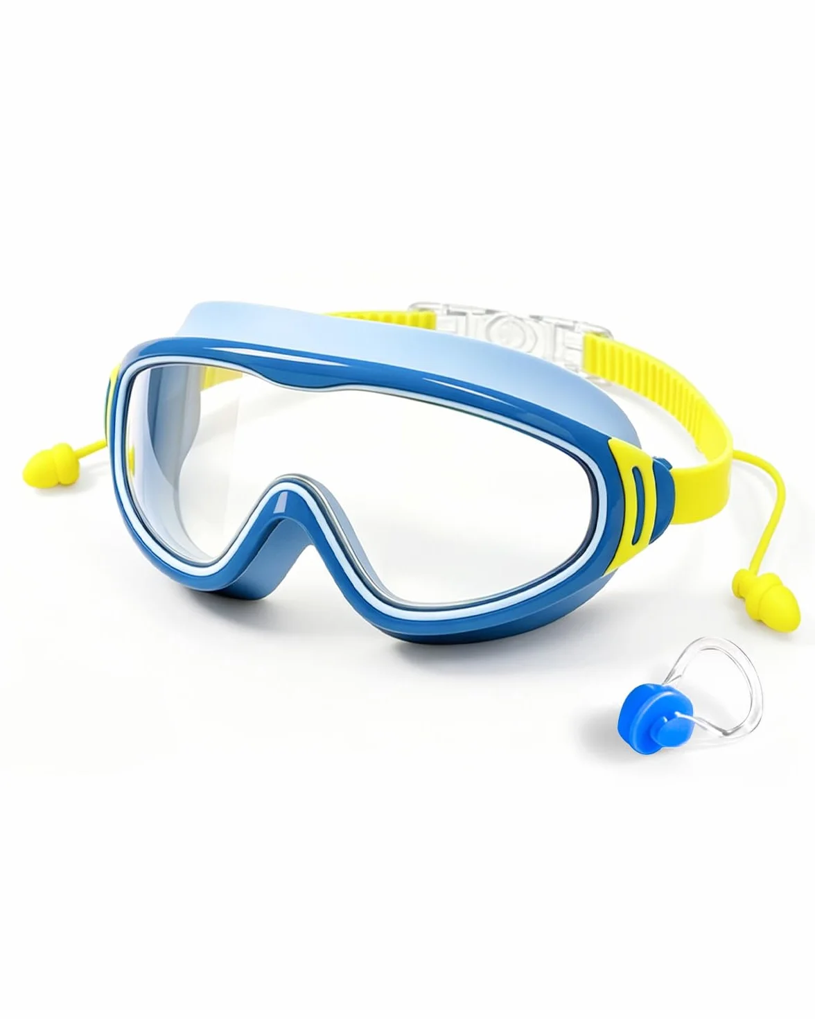 Gafas de natación para niños con protección UV antivaho montura grande