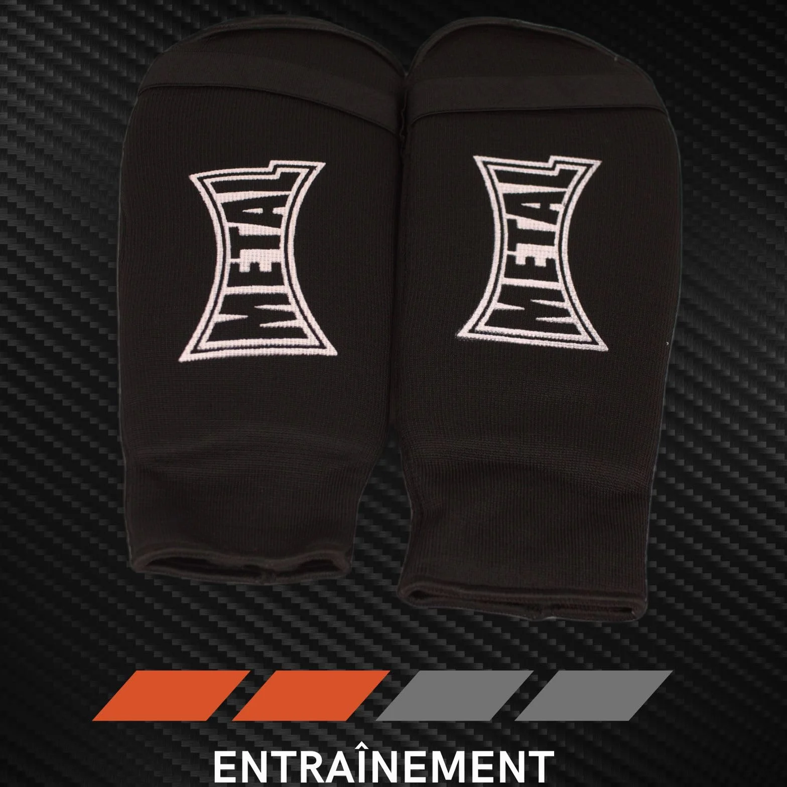 Espinilleras Metal Boxe Negro XS