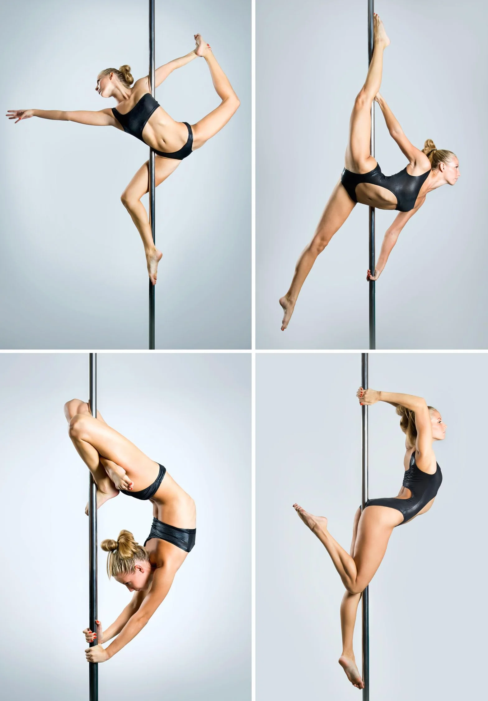 WilTec Barra de Baile Profesional Pole Dance Ø45mm Altura Ajustable 2,31-2,74 m Acero