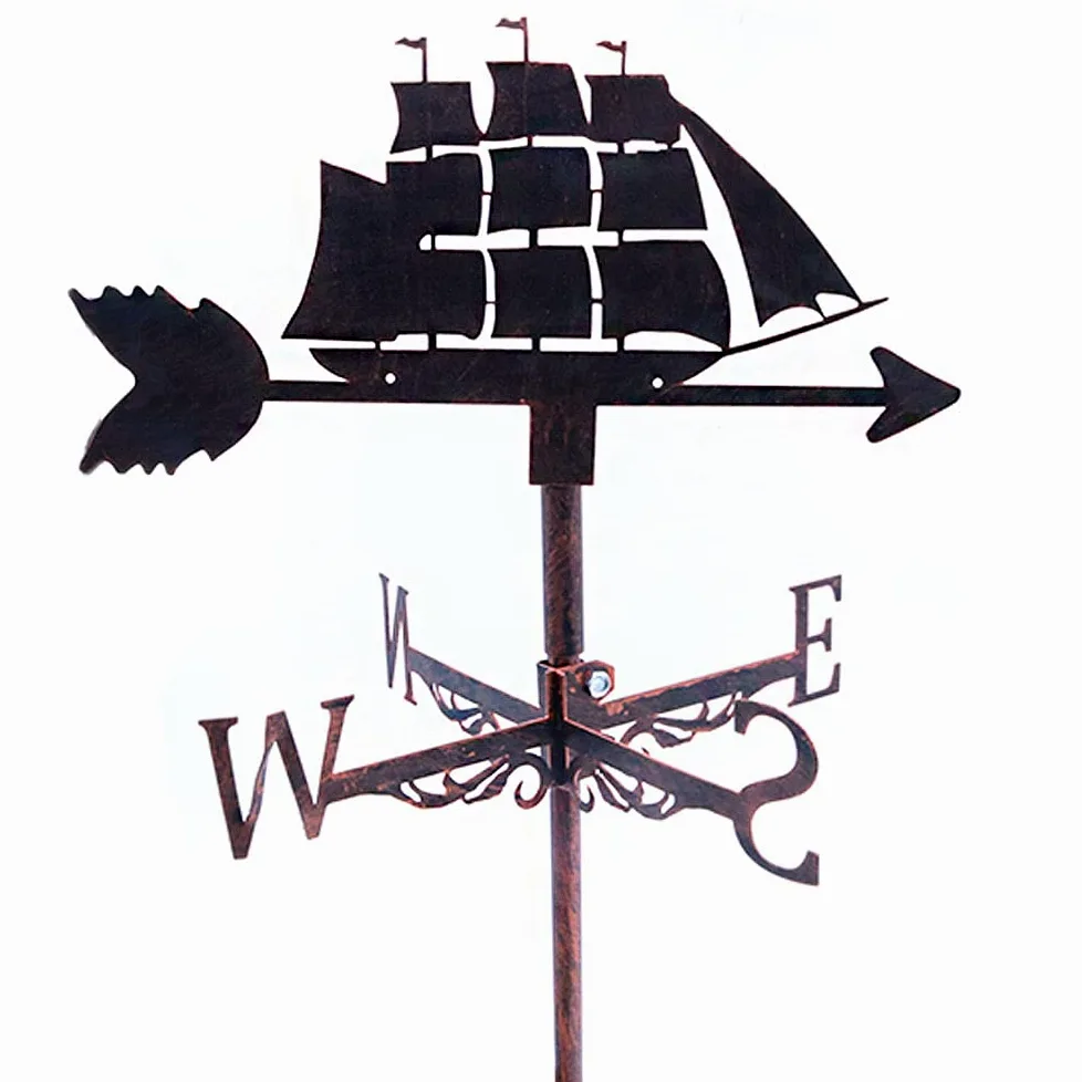 Alnicov Veleta de Viento de Metal, Veleta de Acero Inoxidable para Exteriores, Techo de Hierro, jardín, decoración de Patio al Aire Libre
