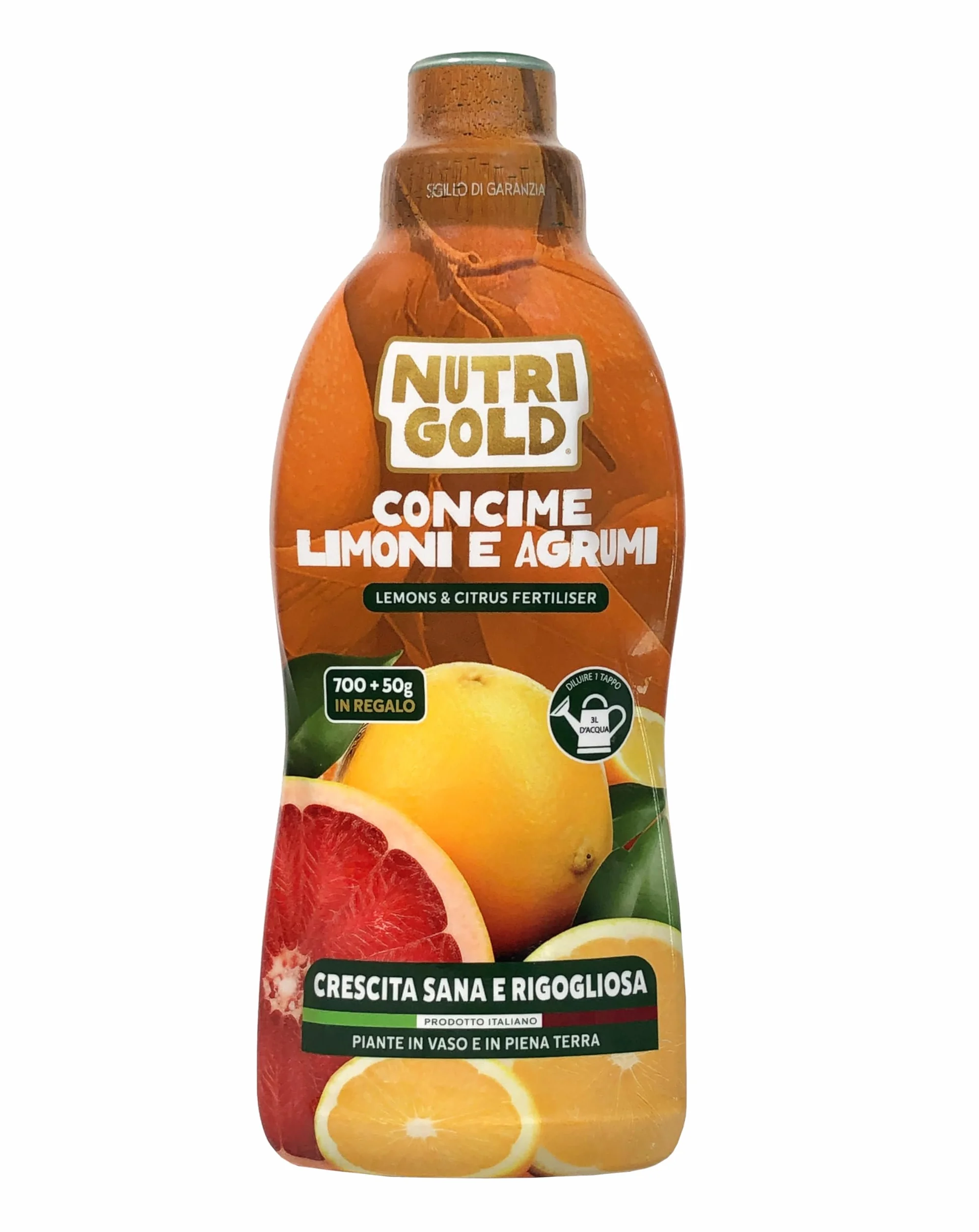 NutriGold® fertilizante Cítricos | Abono para Limones, Naranjas, Mandarinas y Pomelos - Rico en NPK - Para Cítricos en Tierra o Maceta - 700g + 50g Gratis