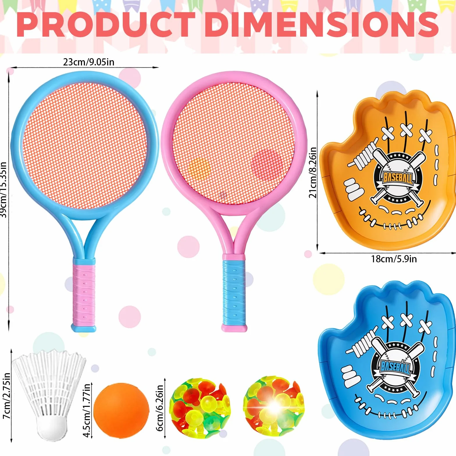 Juego de bádminton 3 en 1 dinosaurio raqueta tenis 6 tipos pelotas deportes aire libre interior
