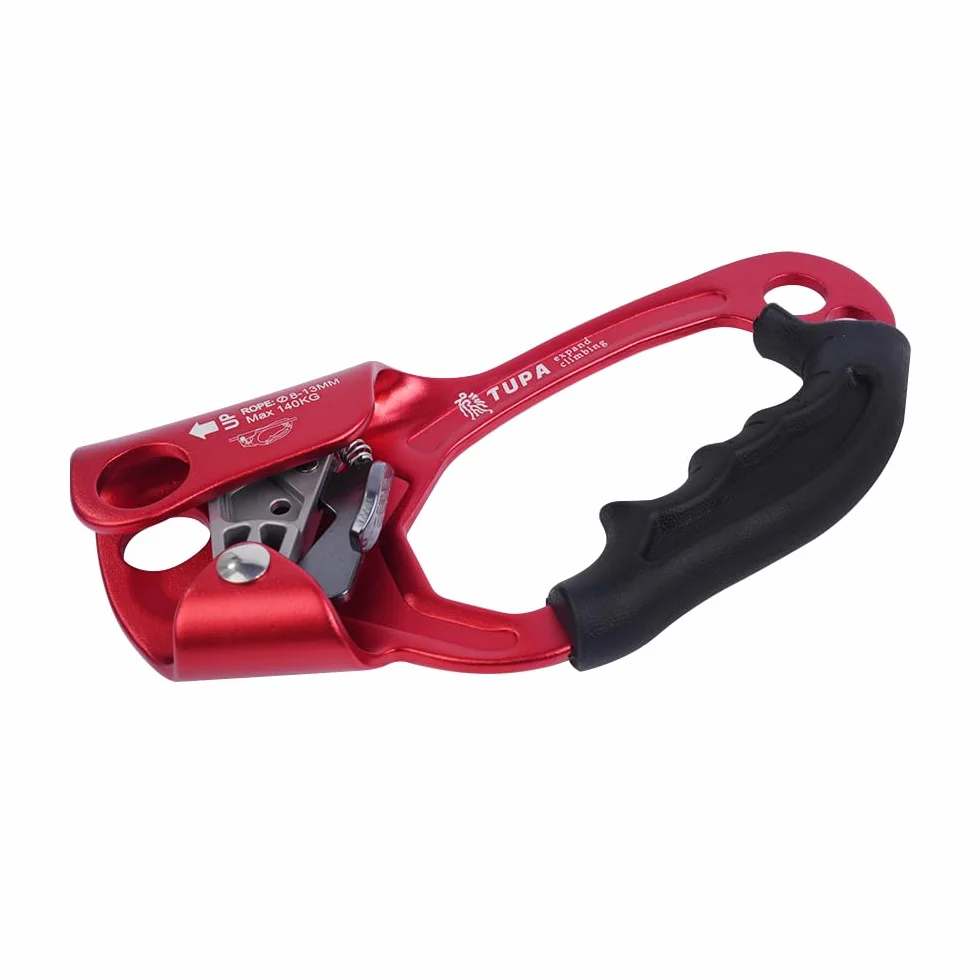 Left Hand Ascender Rope Clamp for 8-12mm Rope Rock Climbing Arborist Rappelling Gear