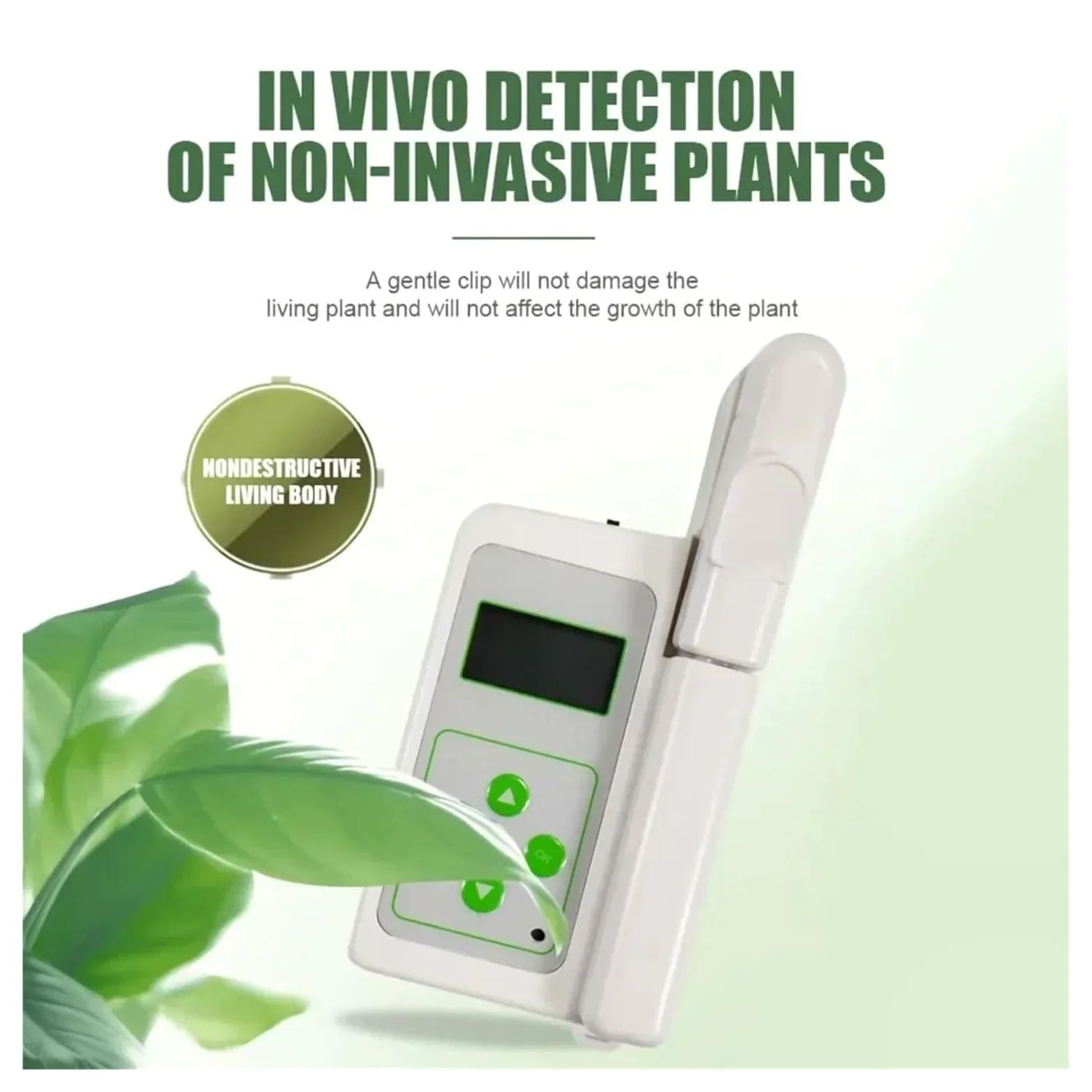 Medidor portátil de clorofila para Plantas, analizador portátil de nutrición Vegetal, detección de Alta precisión del Contenido de clorofila y nitrógeno.