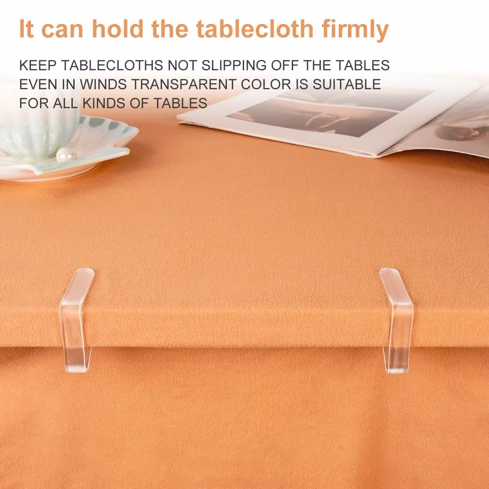 AUAUY 27 Piezas Sujeta Manteles para Mesas, Transparentes Plastico Sujeta Manteles de Mesa Exterior, Sujeta Manteles, Pinzas Sujeta Manteles, Pinzas Mantel Mesa Exterior Plastico para Interior