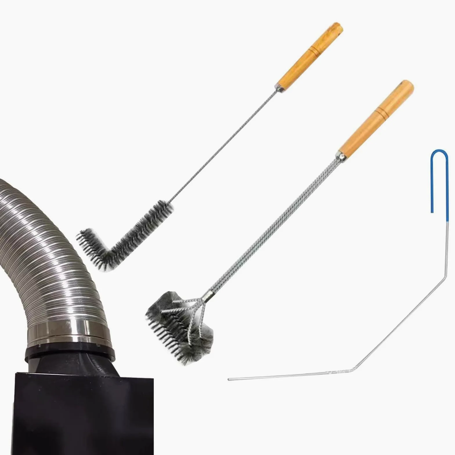 Kit de limpieza de cepillo de alambre para freidora de 3 pulgadas | herramientas de estropajo resistentes