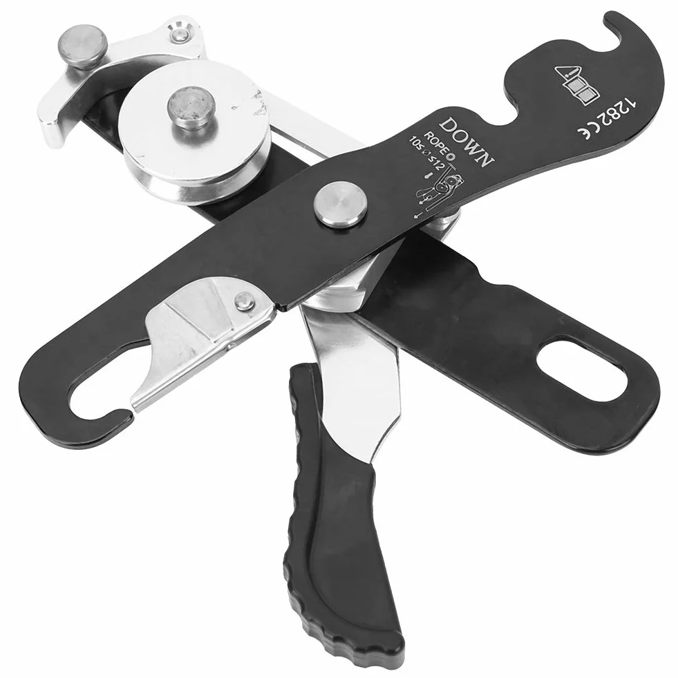 Yosoo Health Gear Descensor de Escalada, Aleación de Aluminio, para Cuerdas de 10 a 12 mm