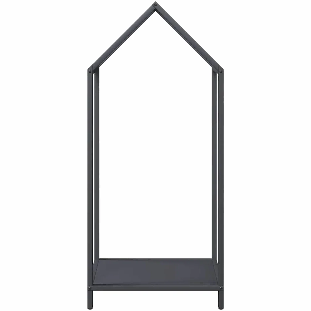 Estantería para leña antracita de acero laminado en frío, 40 x 25 x 90 cm, con 100 kg de capacidad de carga, soporte para leña para interior y exterior, almacenamiento de leña y leña en el