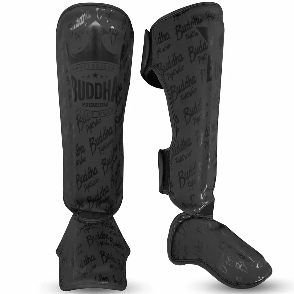 Espinilleras Muay Thai MMA Kick Boxing Epic Piel Sintética Costuras Reforzadas