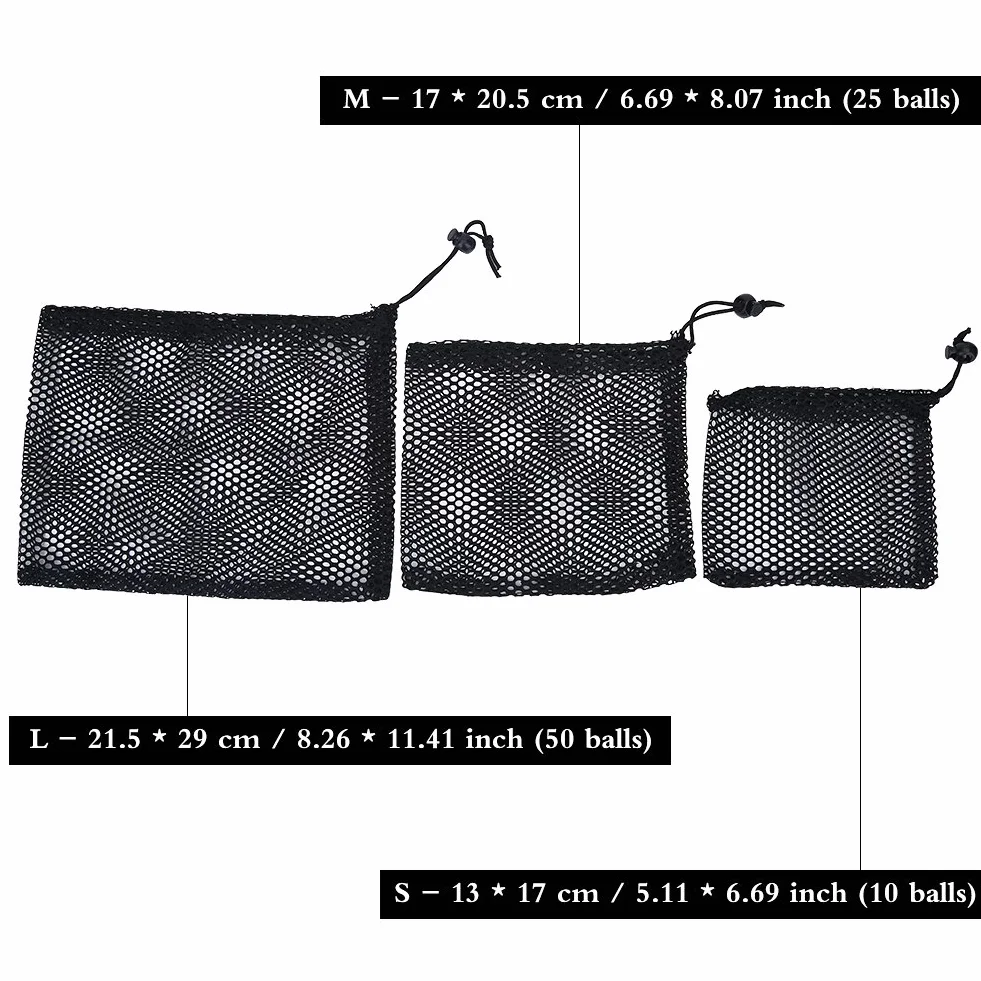 Bolsa para Pelotas de Golf, Bolsa de Malla con cordón