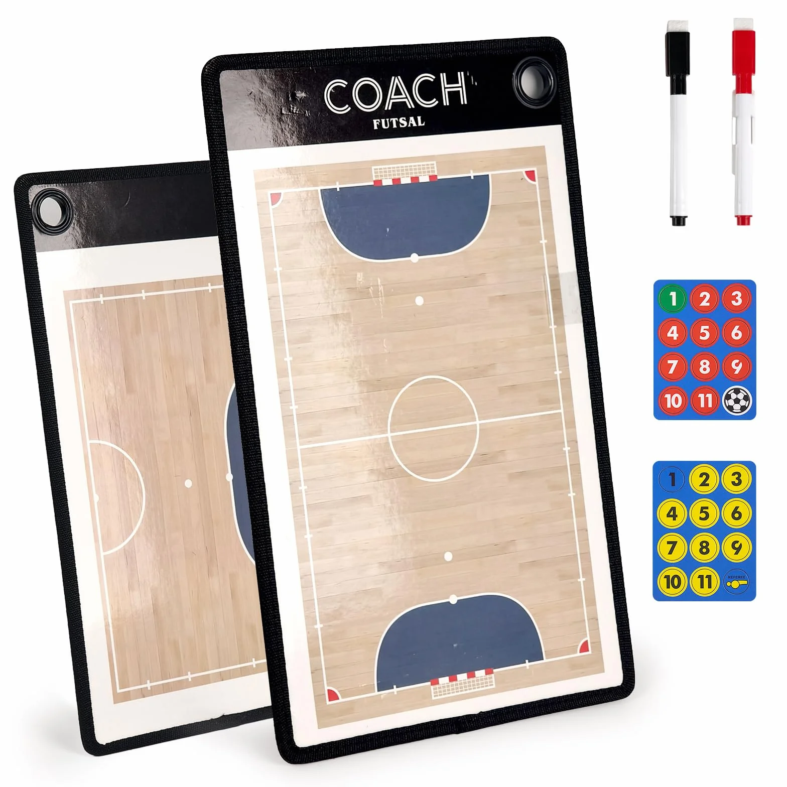 Pizarra Entrenador Futbol Sala Magnetica Futsal con Imanes Lapiceros Carpeta Tactica para Entrenadores y Arbitros