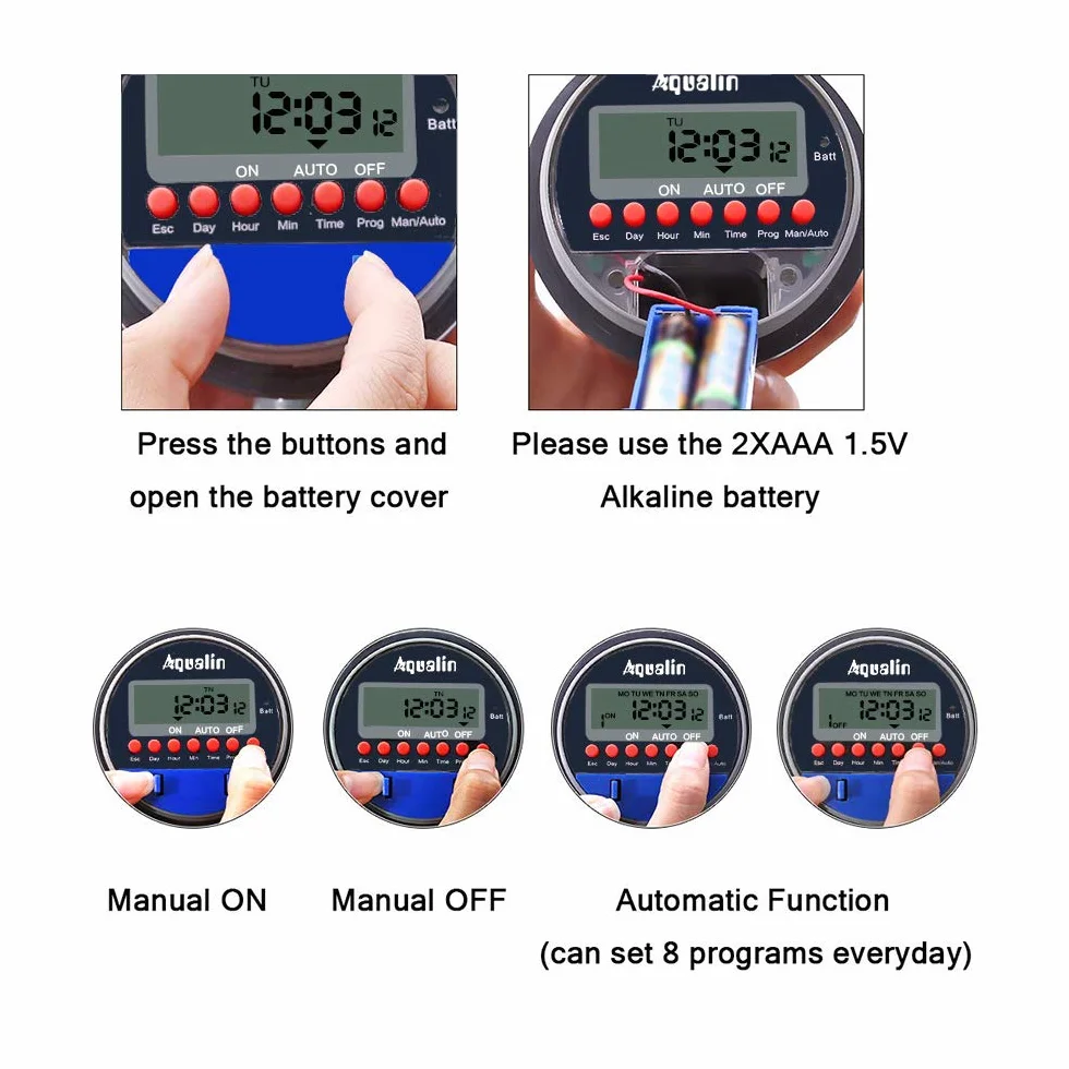 Temporizador de Agua de Manguera Temporizadores para mangueras Controlador del Sistema de riego de Jardines Computadora de riego Impermeable, Compatible con Sensor de Lluvia