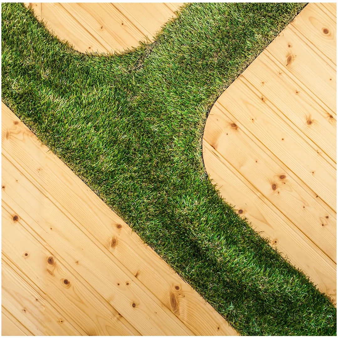 Acomoda Textil – Césped Artificial Alta Densidad para Interior Exterior. Rollo Hierba Sintética con Orificios Drenaje y Fácil Instalación para Jardín, Terraza, Piscina y Patio (Altura 33mm, 2x10m)