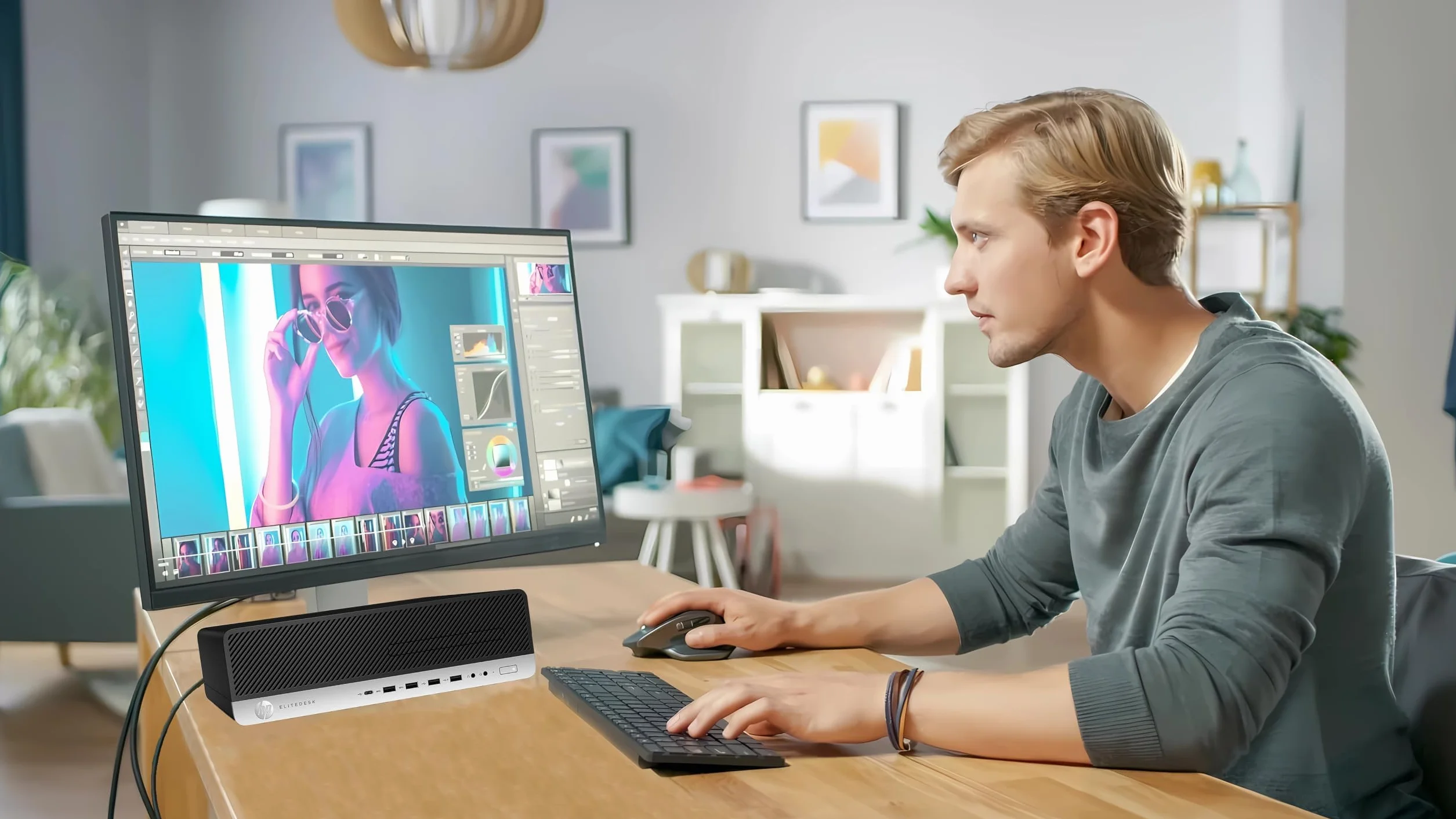 HP EliteDesk 800 G3 SFF Ordenador de sobremesa Intel Core i5-7500 8 GB RAM 256 GB SSD WiFi Bluetooth Windows 11 Pro
