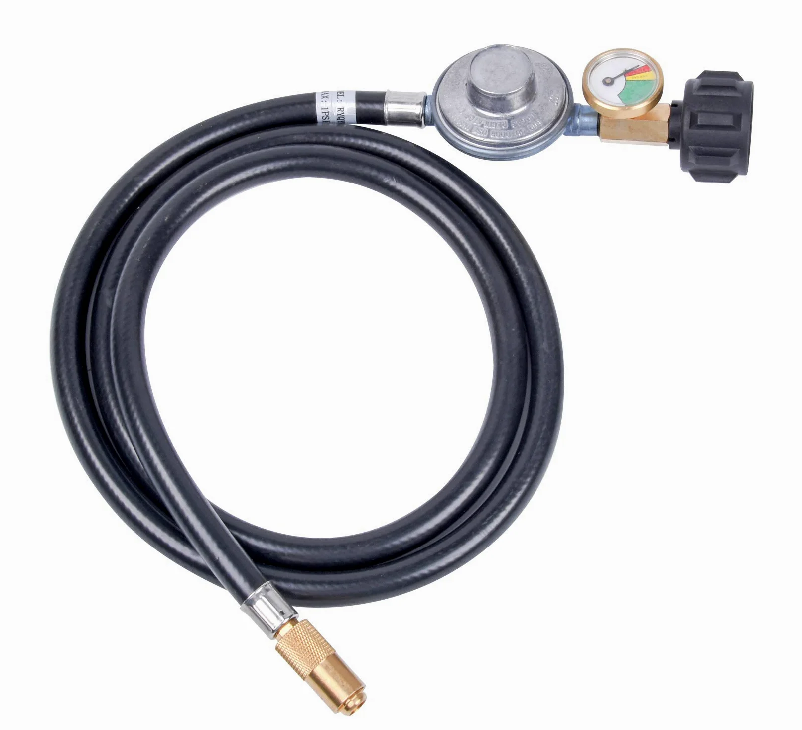 GasSaf Regulador de propano de 5 pies con manguera, regulador de planchas y medidor adecuado para parrilla de mesa Blackstone de 17 pulgadas/22 pulgadas, parrillas de gas Pit BOSS de 2 quemadores