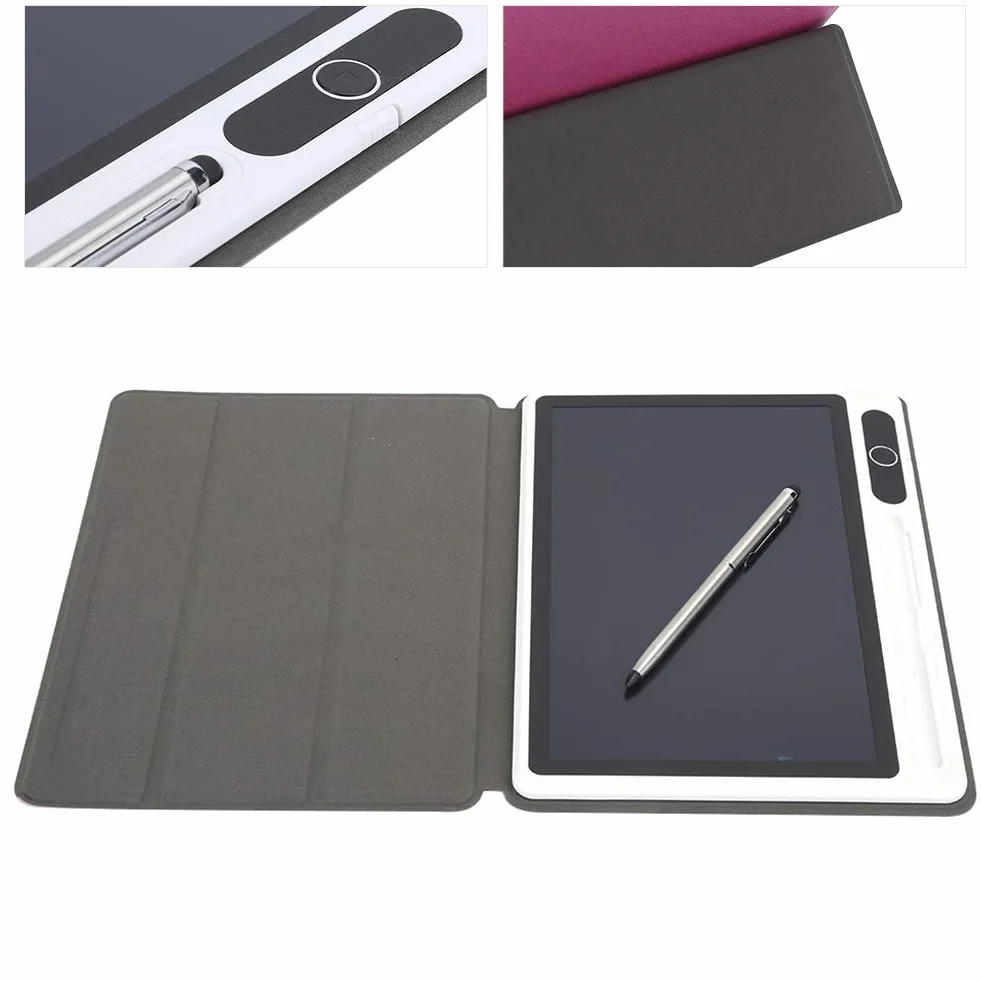 Tableta de escritura LCD 10 pulgadas Bloc de notas electrónico Tablero de dibujo Rosa roja