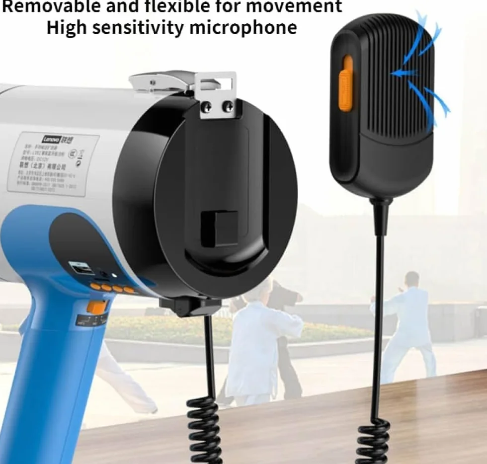 Megáfono Portátil 100W HALAHAI Gran Capacidad Tono Alto Exteriores