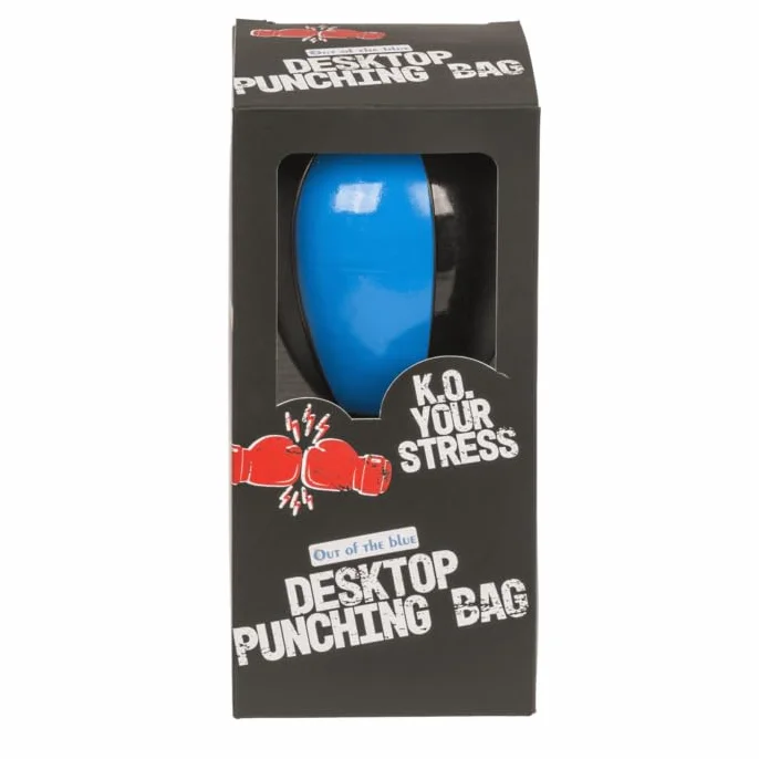 Mini Punching Ball antystresowa 16 cm z przyssawką – 2 kolory – pomysł na prezent do biura i domu