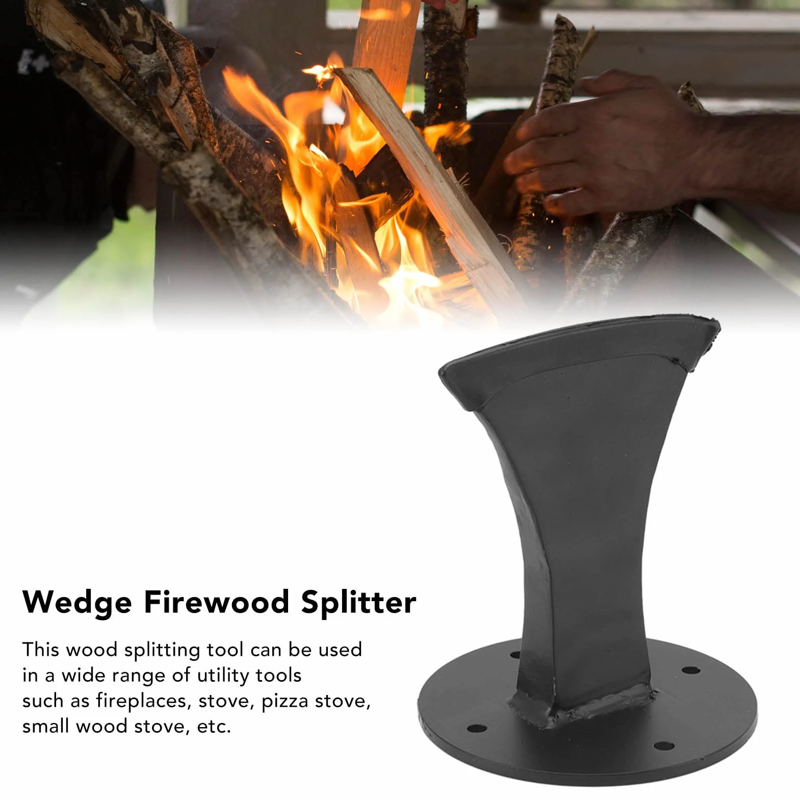 BigKing Divisor de leña para Trabajo Pesado, Cuña Divisora Manual para Chimenea