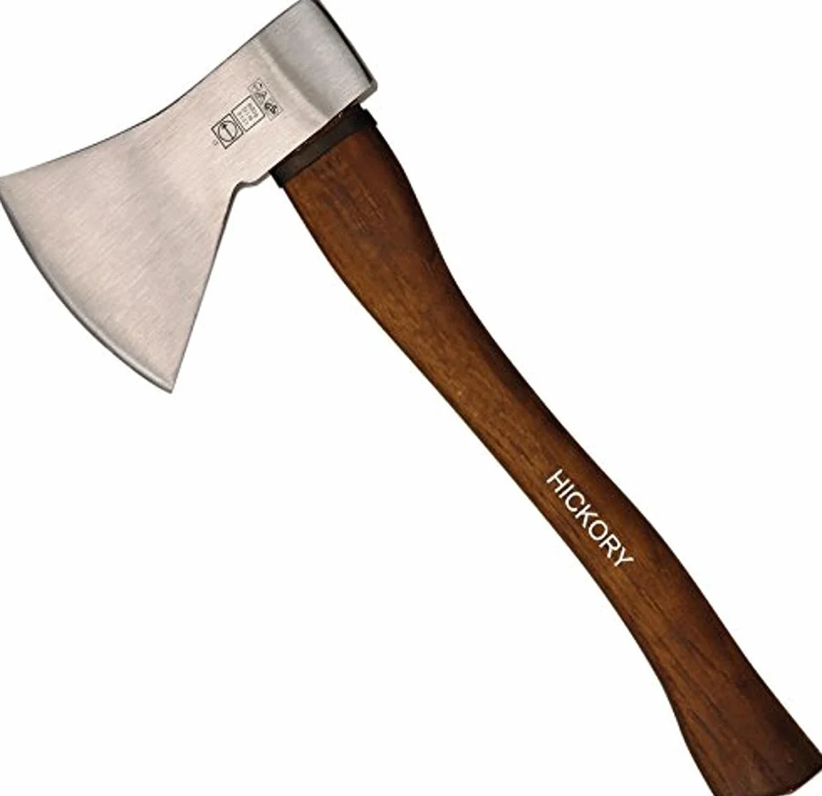 RUTHE Hacha Hickory 800 g | Hacha leña compacta Totalmente forjada y templada | con Filo Convexo Pulido | Hachas Grandes para leña en Formato manejable | Forjado Completo y equilibrado