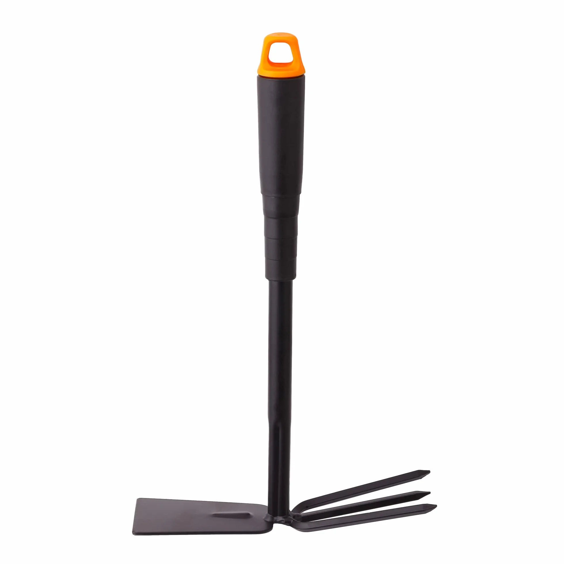 Mivos Azada doble de jardín Tridente para deshuesar y desherbar el suelo - Doble azada con 3 dientes - Azada de dos cabezas de metal para trasplante - Ancho 7 cm