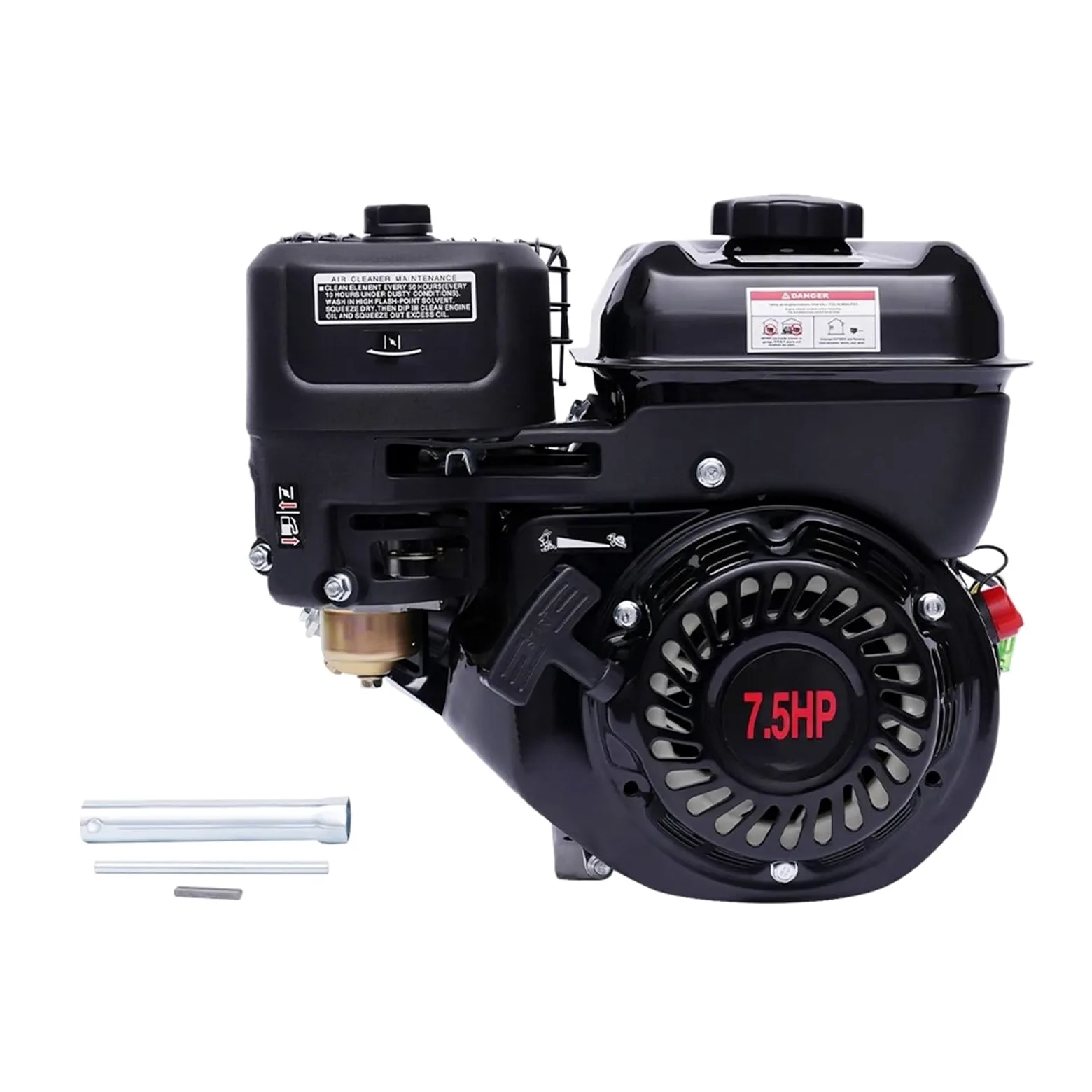 Motor De Gasolina 7,5 HP, 4 Tiempos, Estacionario, For Kart, Arranque Manual, 5100 W, 1 Cilindro, 3,6 L Gran Potencia