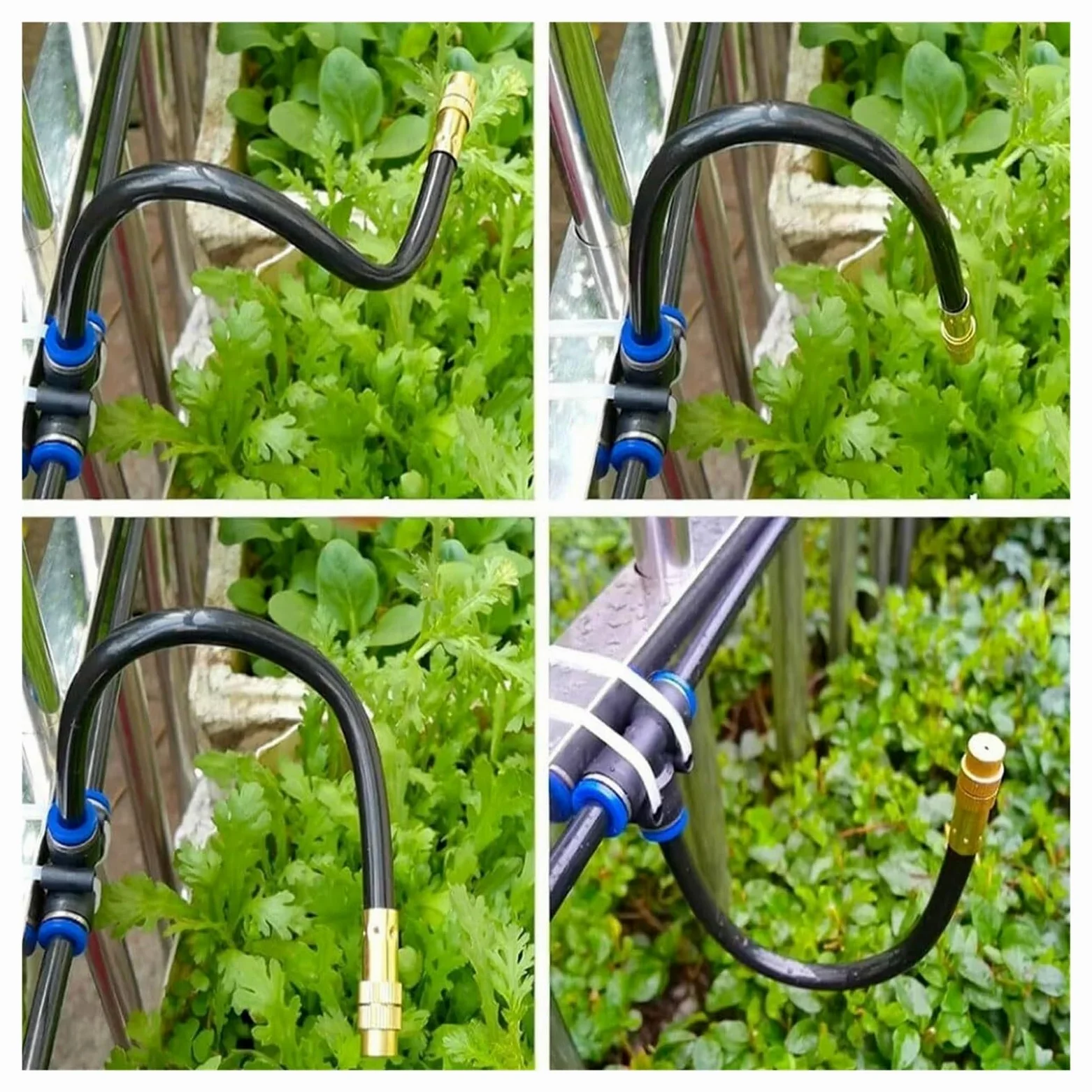 Tubo de microirrigación 4-6 mm, manguera distribución PE negra for jardín | Rollo de línea de riego por goteo, varios tamaños, tubo flexible resistente for parterres de flores, invernaderos(20m)