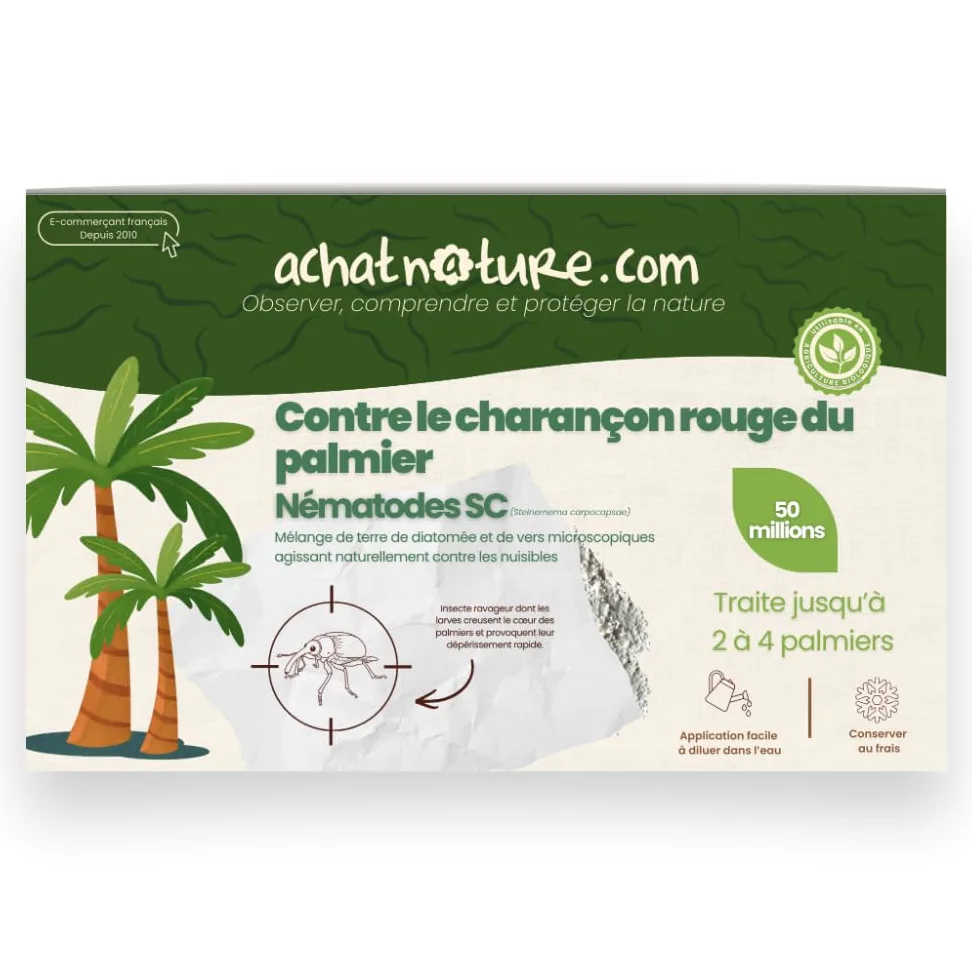 Nematodos SC contra el picudo rojo de la palmera (Para 2 a 4 palmeras - 50 millones)