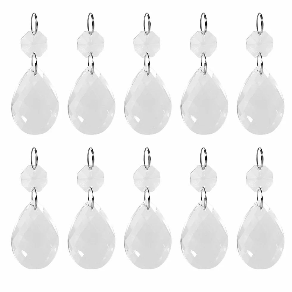 20 Piezas Transparente Atrapasoles Cristal Colgante, Estéticamente Brillo Lagrimas De Cristal Cristales De Lámpara De Araña Lagrimas De Cristales Repuestos Cristals Lamparas para El Hogar Oficina