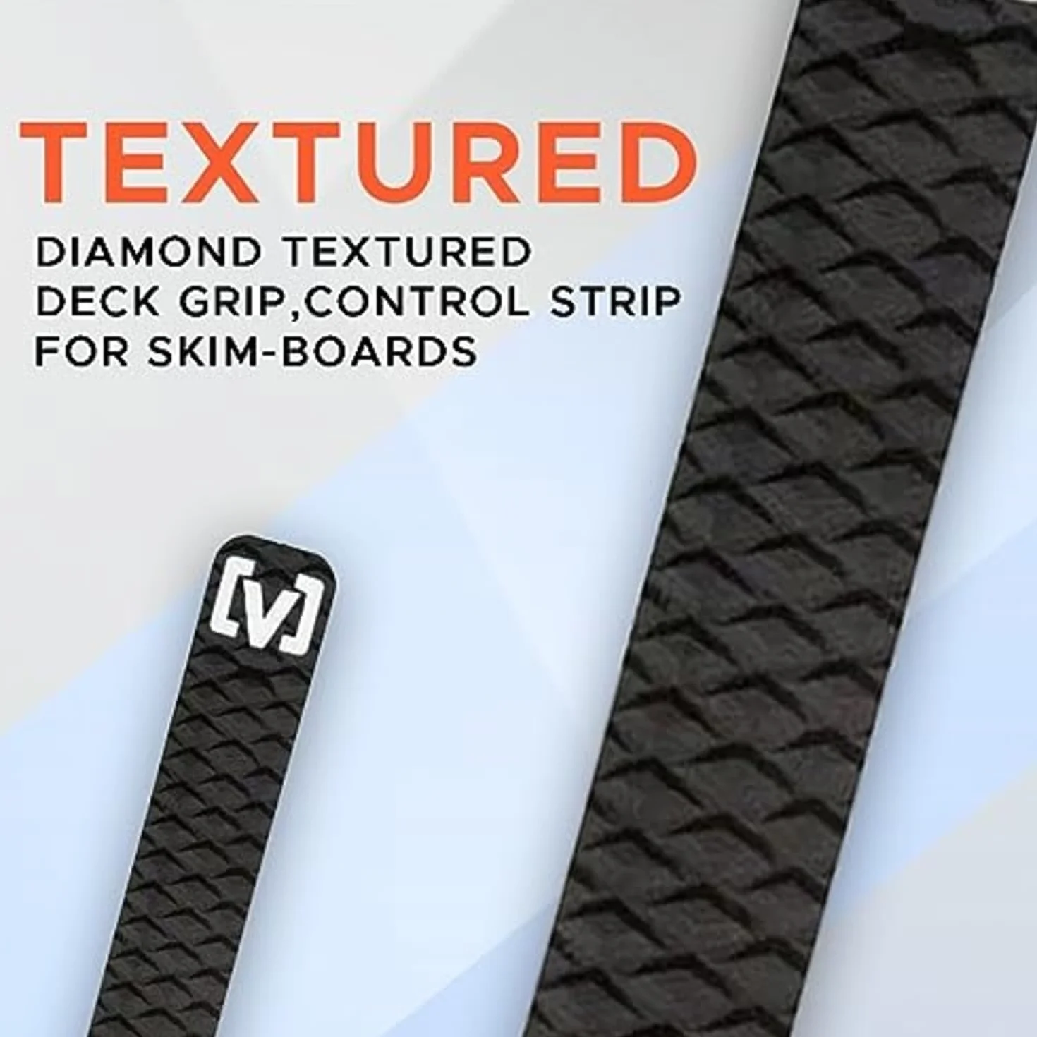 VICTORY Surf-Grip Almohadilla de agarre para skimboard, barra larga textura diamante, tira de control