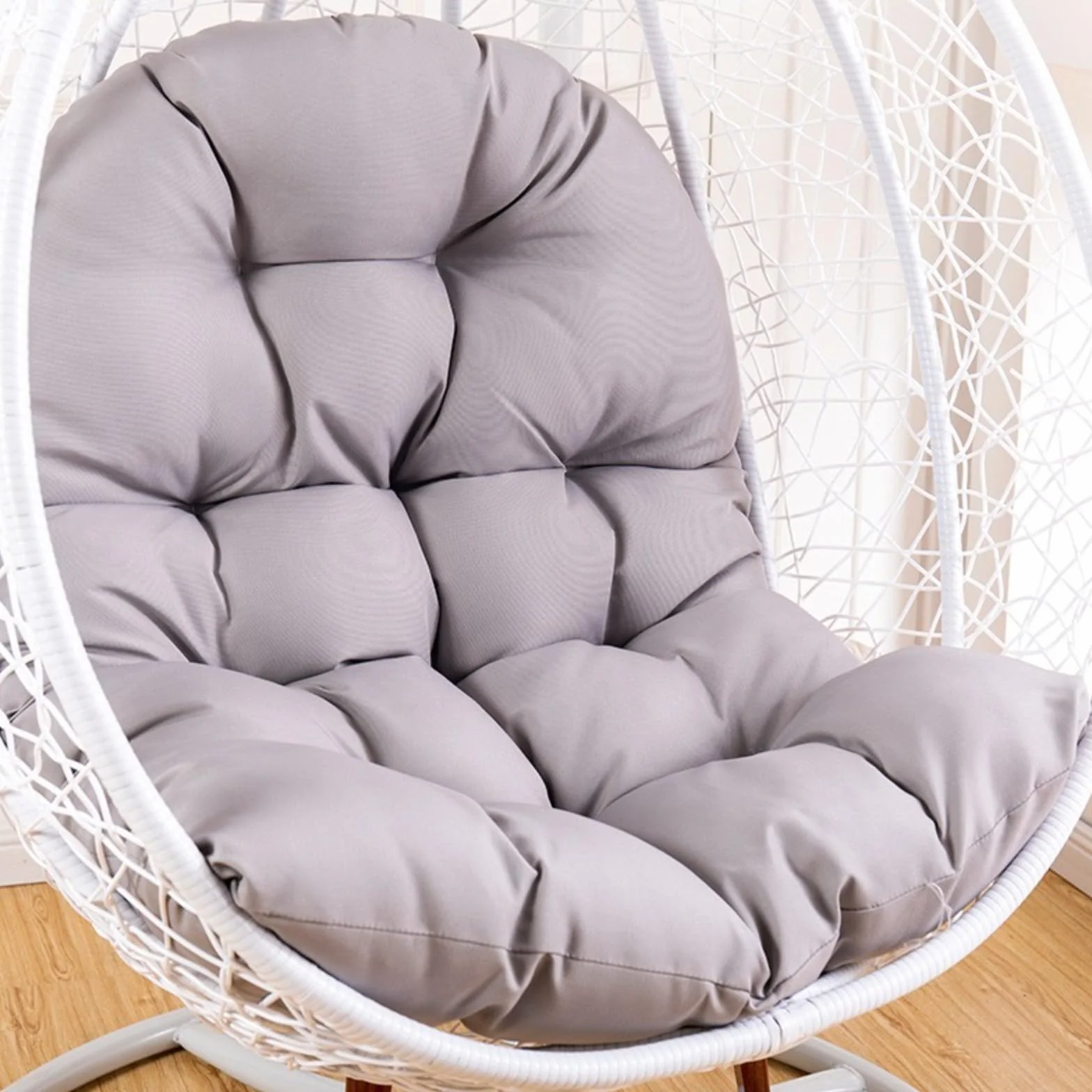 Cojín para silla con forma de huevo, 120 x 80 cm, relleno de PP algodón, cojín para sillón colgante, adecuado para jardines exteriores e interiores