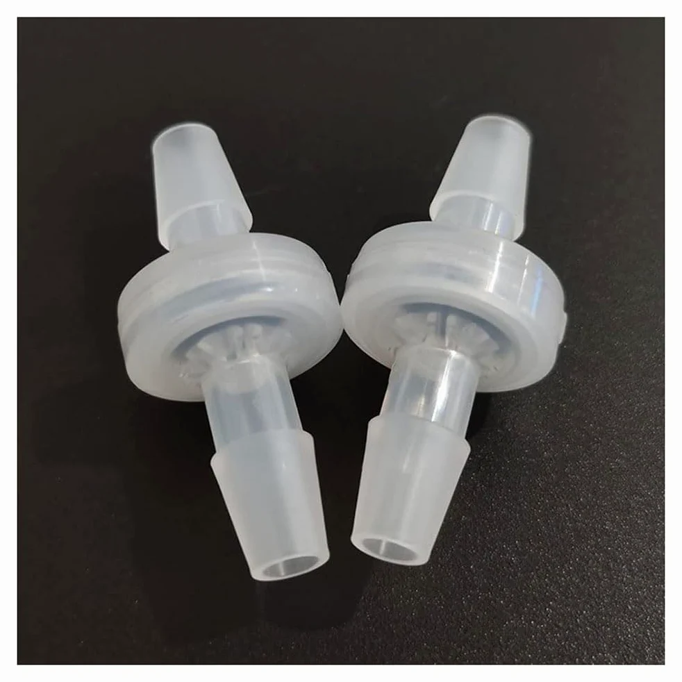 Válvulas De Retención De Plástico PP De 1/4" 3/16" 1/4", Válvula Unidireccional Antirretorno For Fluidos De Gas, Aire, Líquido Y Agua (2 Unidades)(3/16")