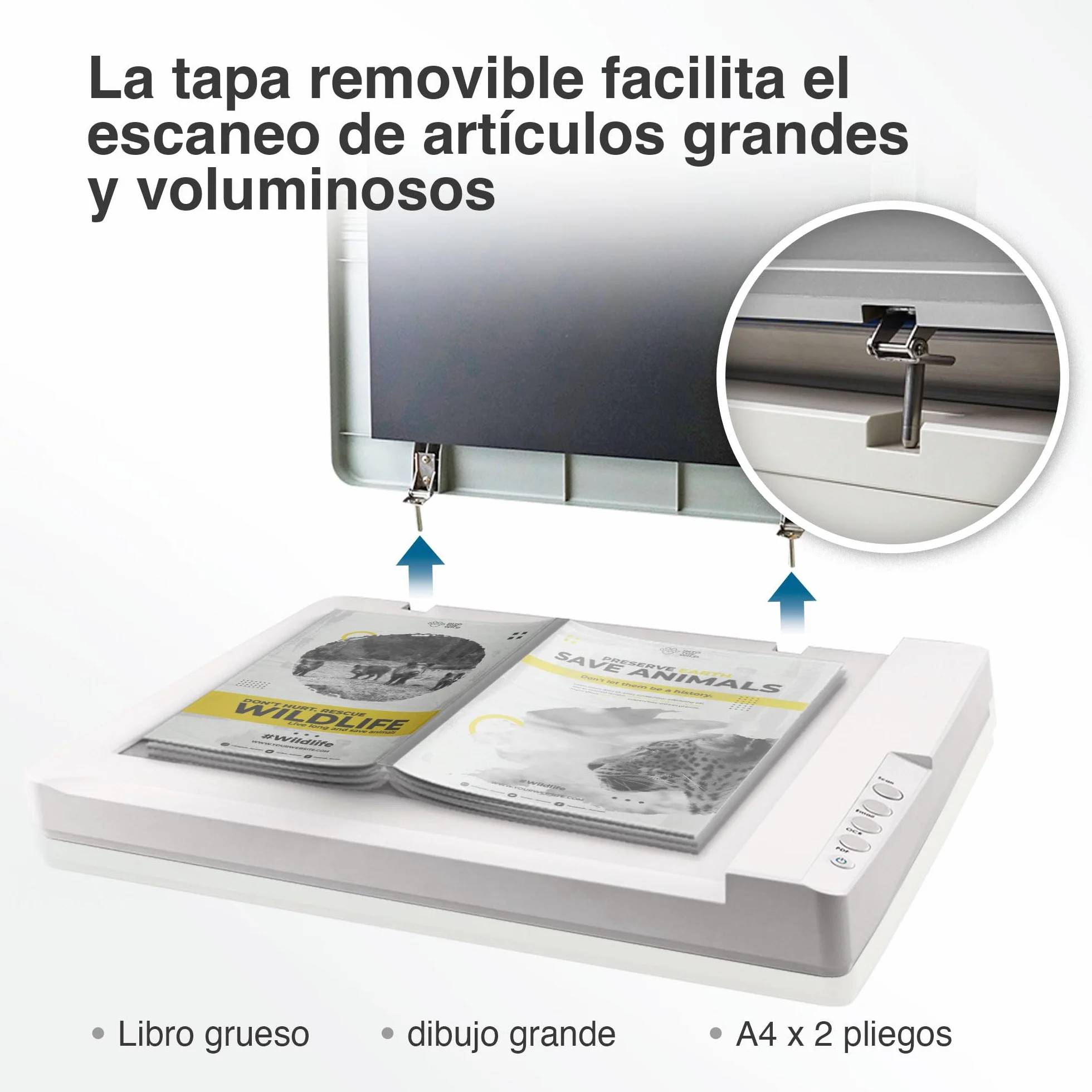 Plustek OS1180 Escáner Plano A3 para Gráficos y Documentos, Escaneo Rápido