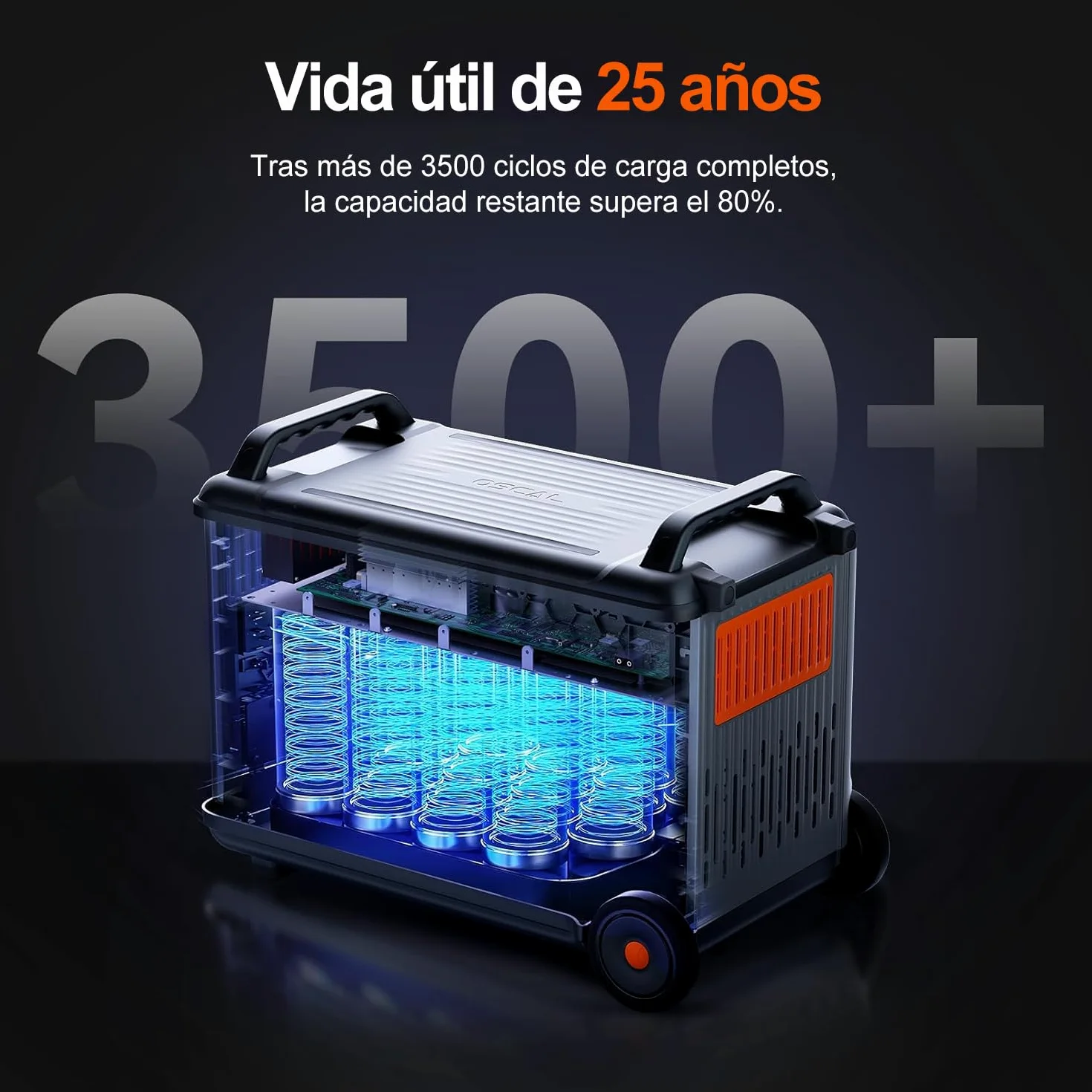 PowerMax 3600SE 3600W (7200W Pico) Estación de Energia Portatil, 3600Wh Generador Solar, Carga Rápida 1h, Batería LiFePO4, UPS, 14 Puertos, Power Station para Camping, Caravana, Hogar
