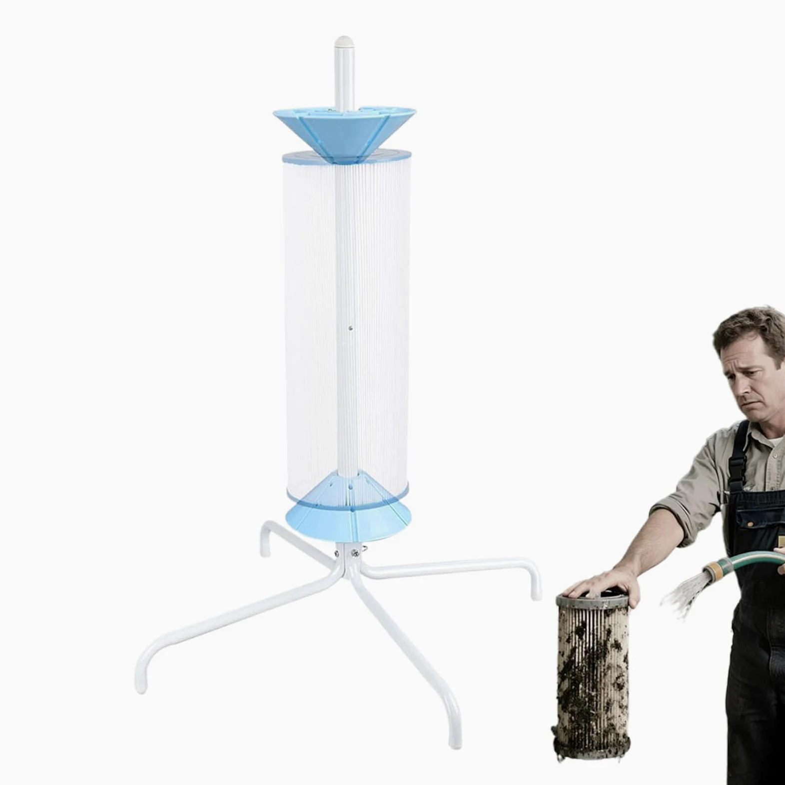 Soporte Limpiador Cartuchos Filtrantes Piscina Herramienta De Filtración De | Soporte Resistente Para Filtro Piscina para jardín, patio, patio trasero, spa y bañera