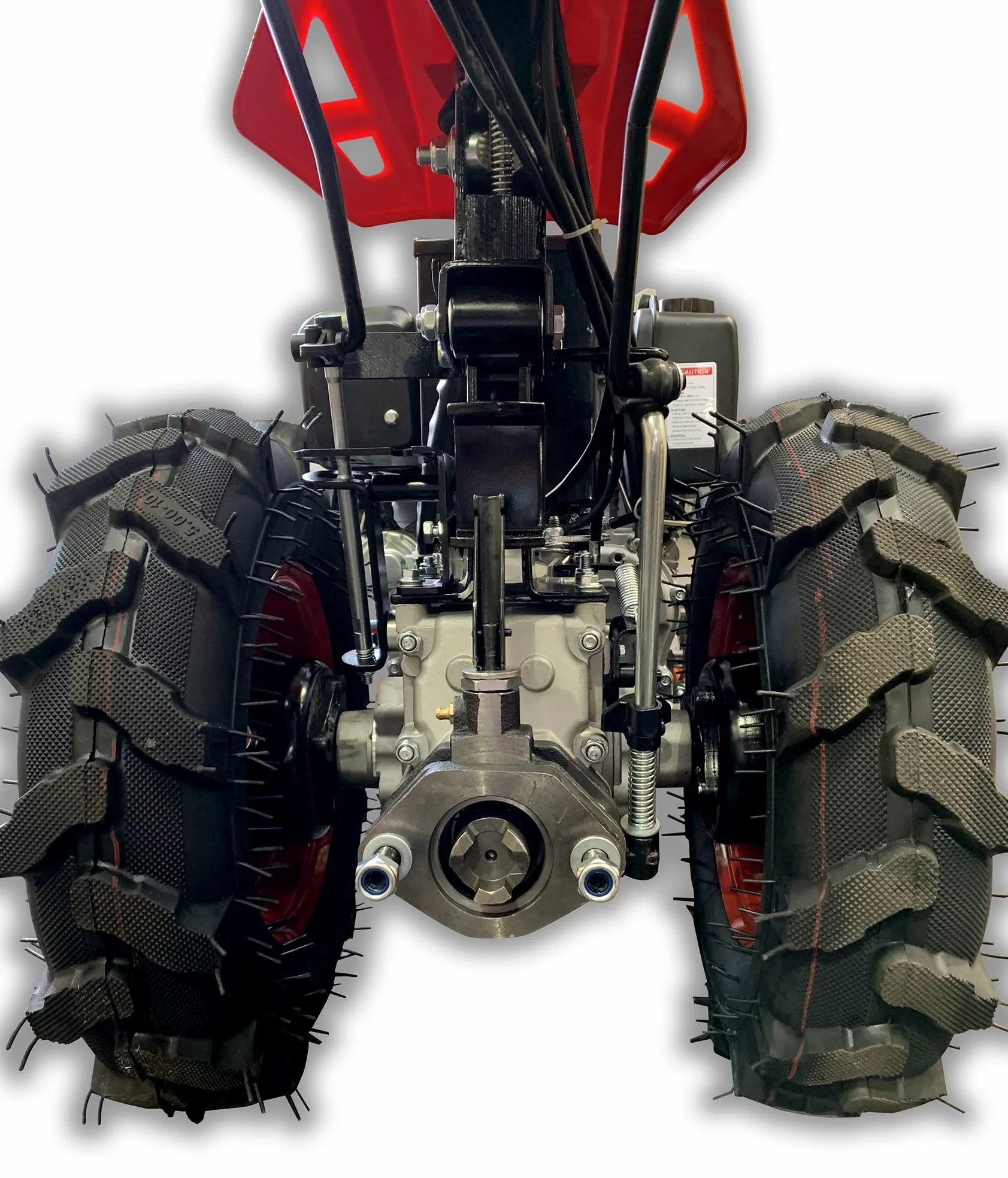 Kawapower Motocultor con Motor De 270cc a Diesel 9HP, Rojo
