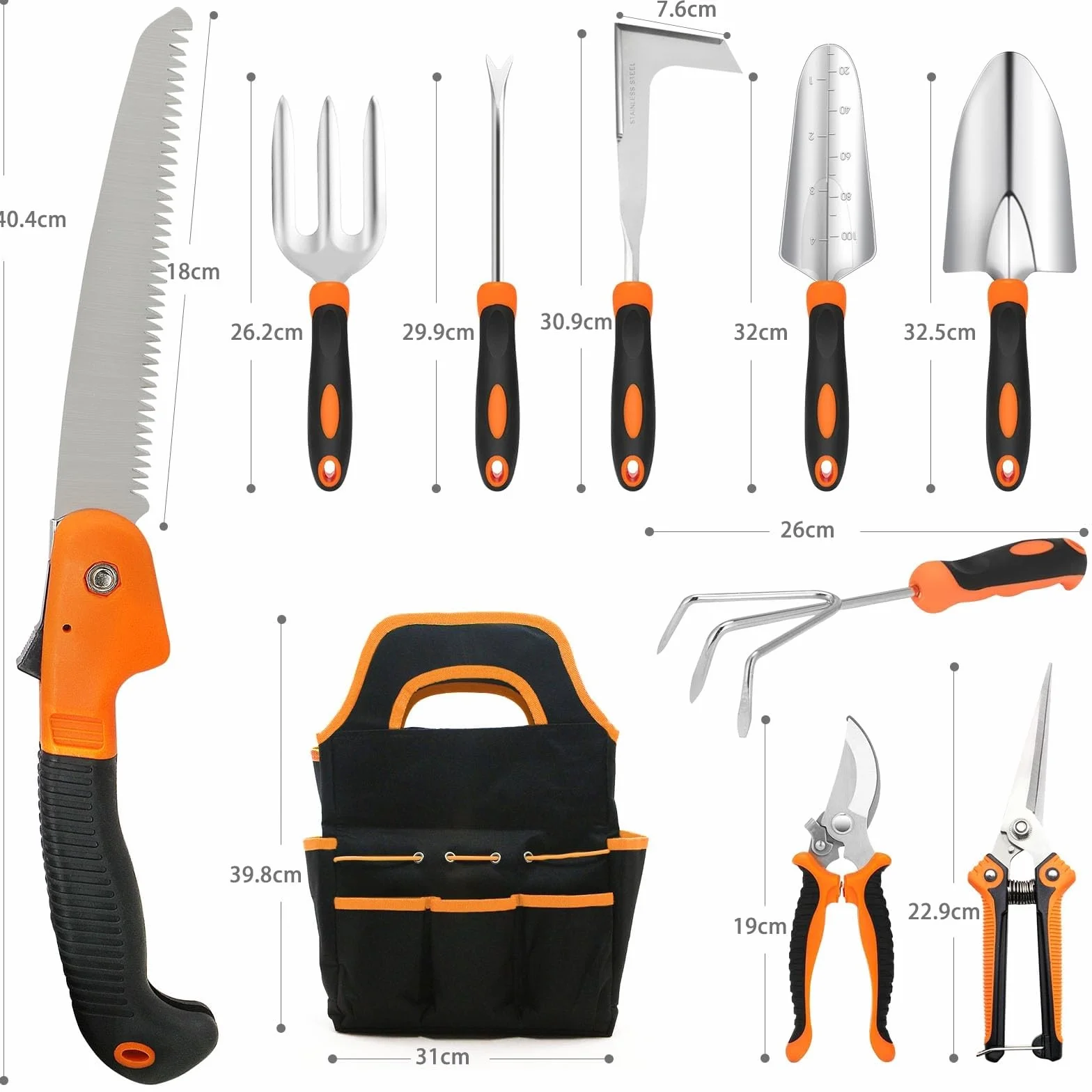 Kit Jardineria, 10 Piezas de Alta Resistencia Juego de Herramientas de Jardinería, Set Jardineria para Jardinería, Regalos para Mujeres y Hombres