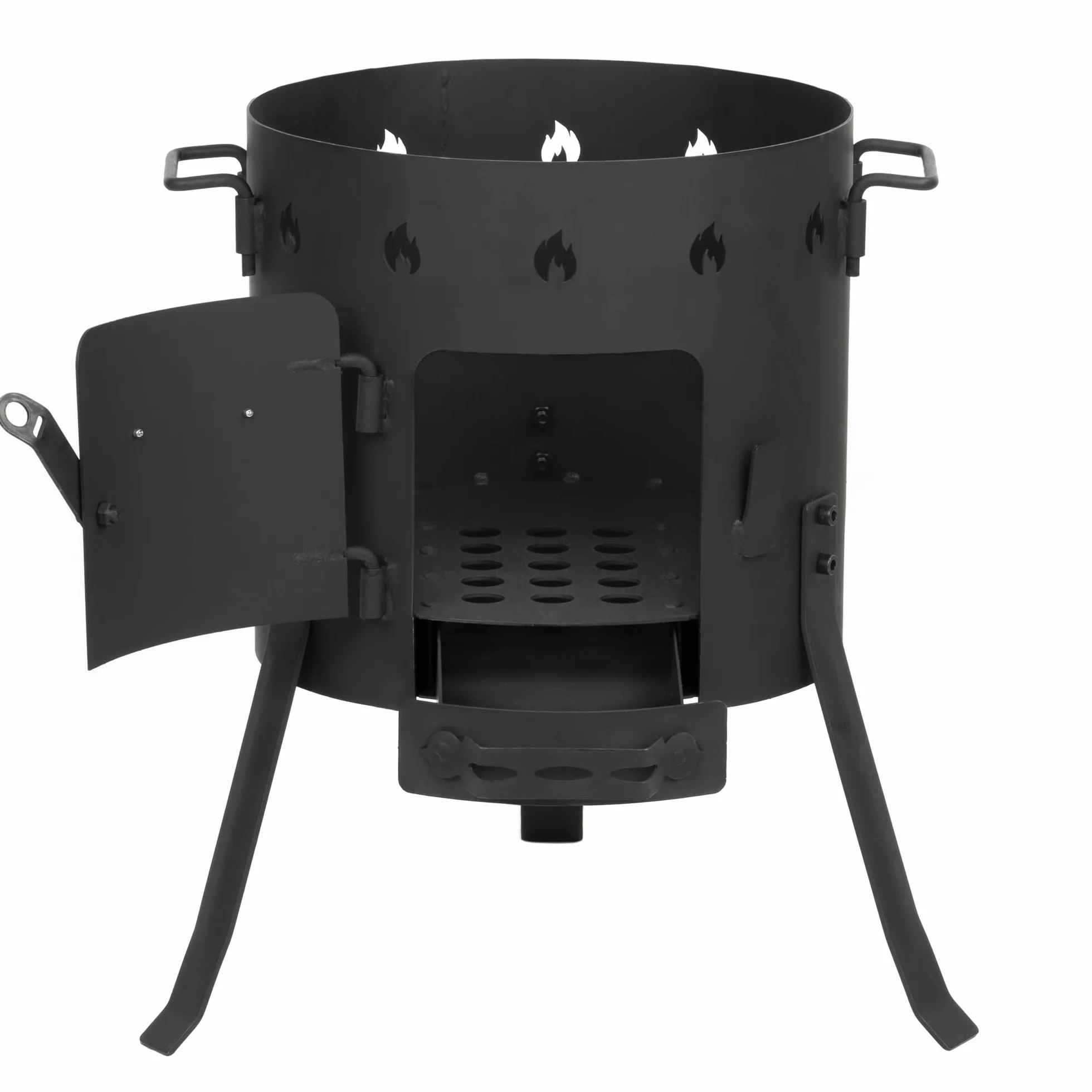 BBQ-Toro Kazan de 12,1 L con Tapa + Kazan Estufa Ø 35 cm | Olla de Hierro Fundido para Estofados | Estufa de Camping Utschag | Cocina Exterior, Horno de Gulash | Horno de Fuego, Caldera, Chimenea