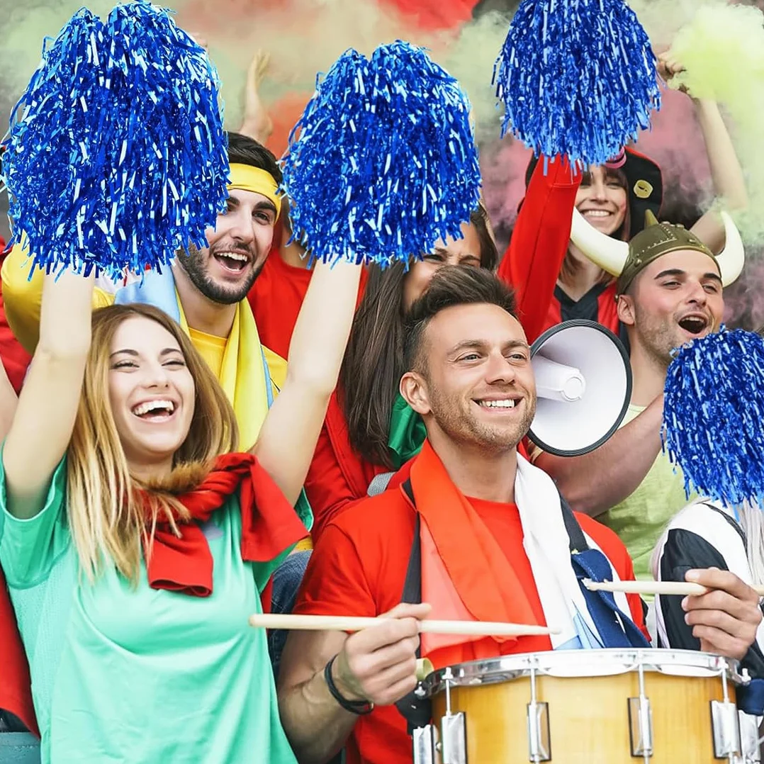 Pompones Animadora De Plástico Multicolor 10 Piezas Para Competición Deportiva