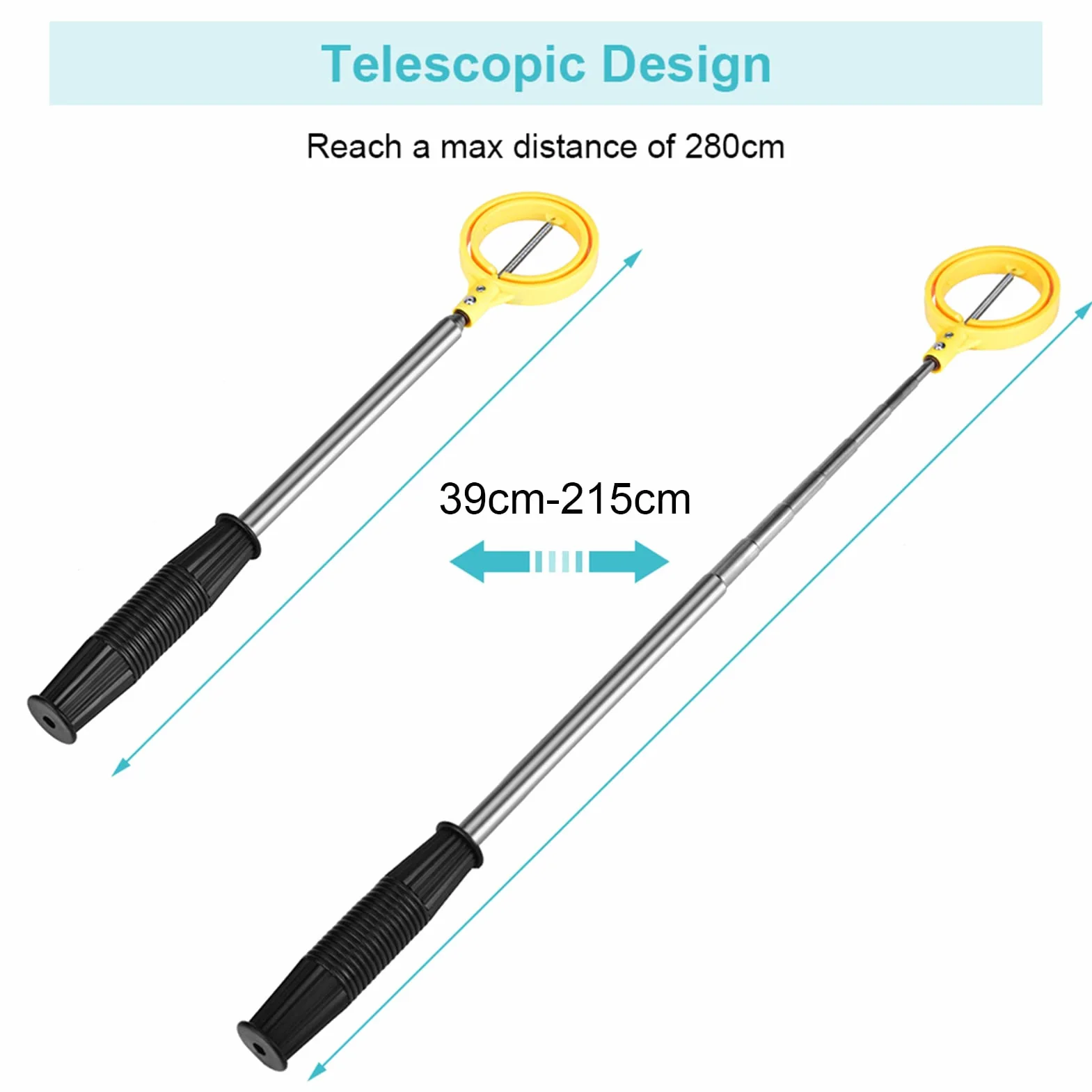 Alomejor Golf Ball Retriever Telescópica Antena Práctica Herramienta Recogida Compacta 2 Colores