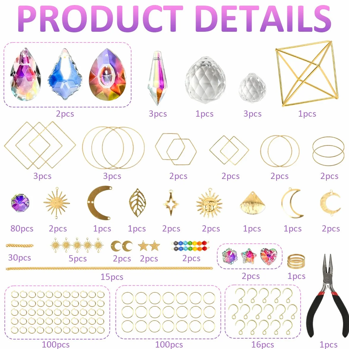 400PCS Atrapasoles Cristal Colgante,Suncatcher Colgantes Cristal Suncatcher Ornamento Colgante para Muebles del Hogar, Oficinas, Ventanas de Jardín Fiesta Boda Decoración