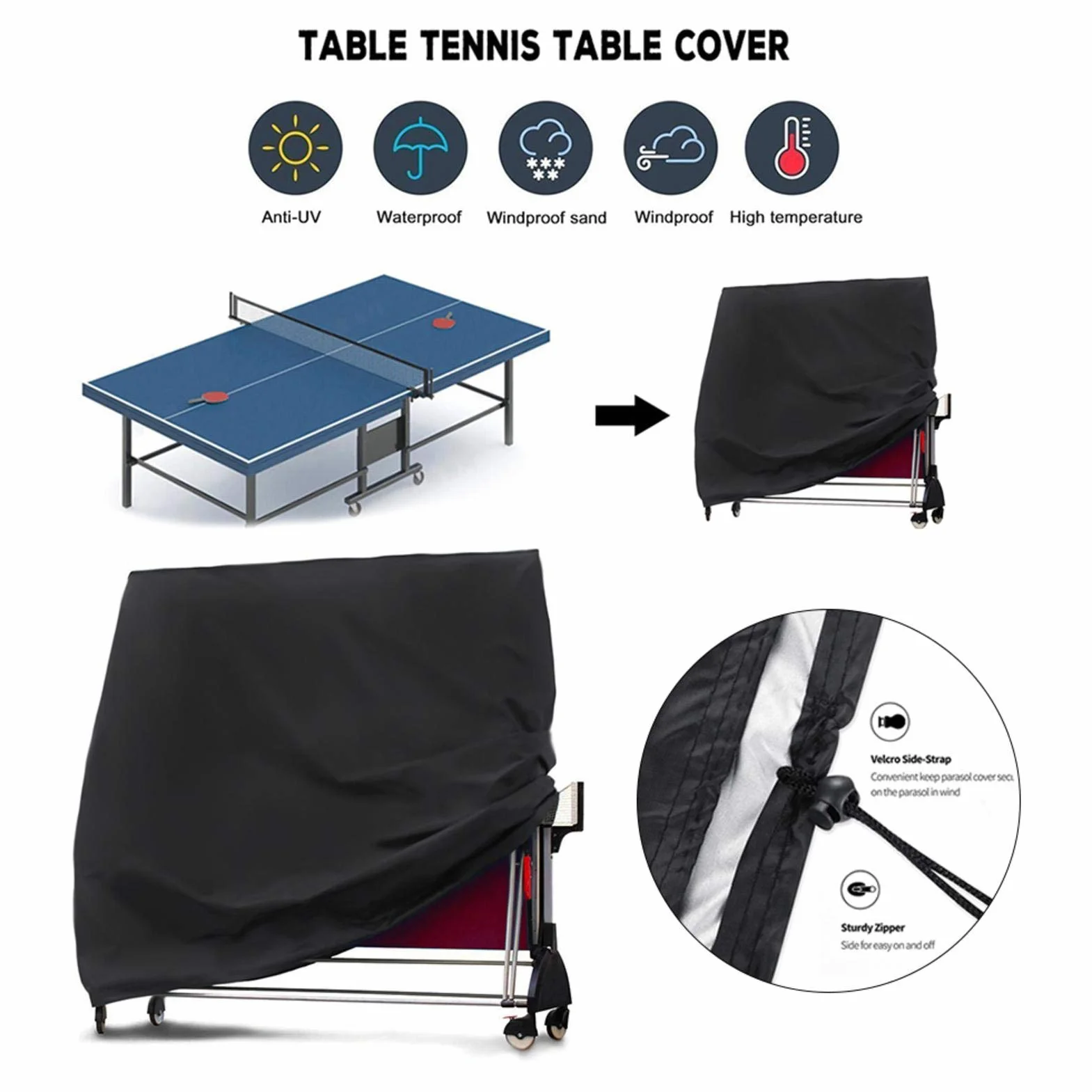 Funda Protectora para Pong Impermeable Oxford 420D Anti-UV Exterior/Interior