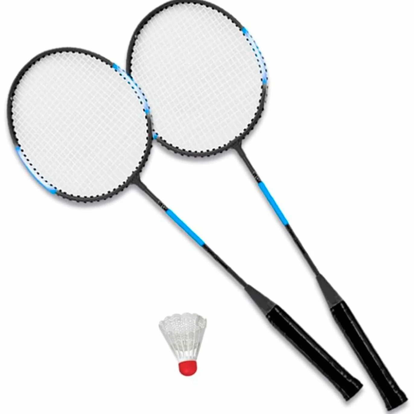 Tradineur Set de 2 Raquetas de bádminton para niños con Volante y Funda 66 x 20 cm