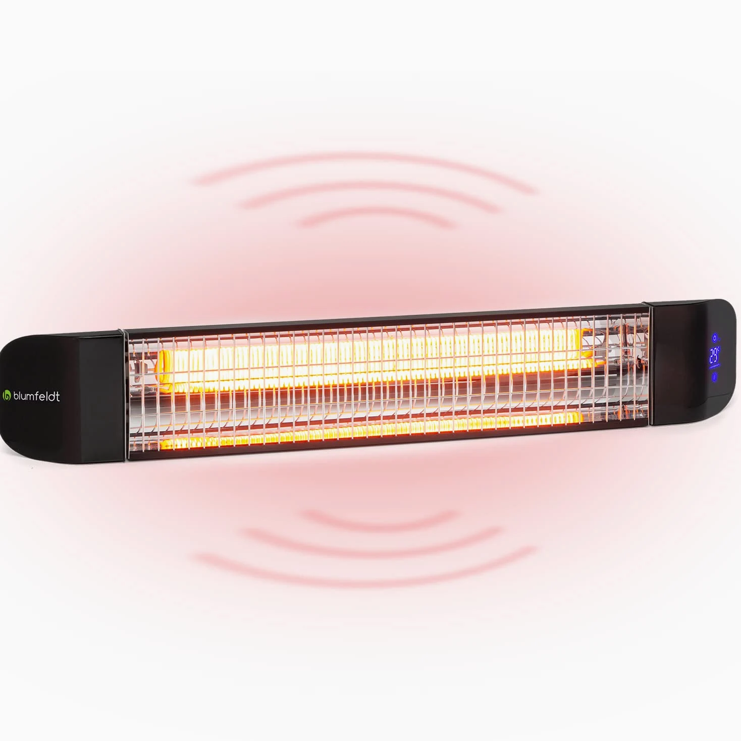 Klarstein Estufas Electricas Bajo Consumo Infrarrojos, Estufa Eléctrica de 2400W, App y WiFi, Temporizador, Pantalla LED, Calefaccion Electrica Bajo Consumo, Radiador Electrico Jardín sin CO2
