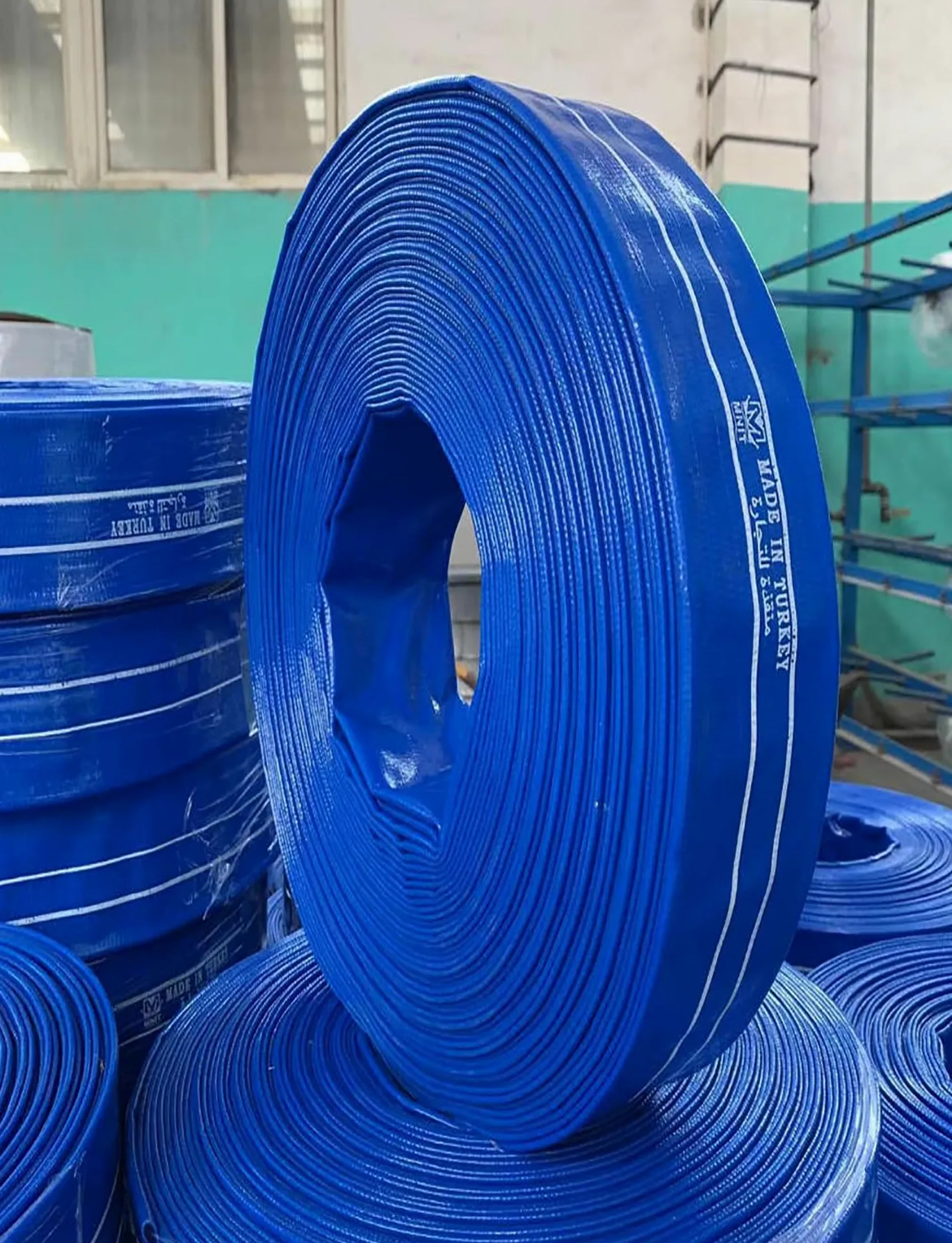 Manguera plana de PVC reforzado | Riego de jardines multicolor de varios tamaños: descarga de agua(Green,ID 1.2 inch- 20m)
