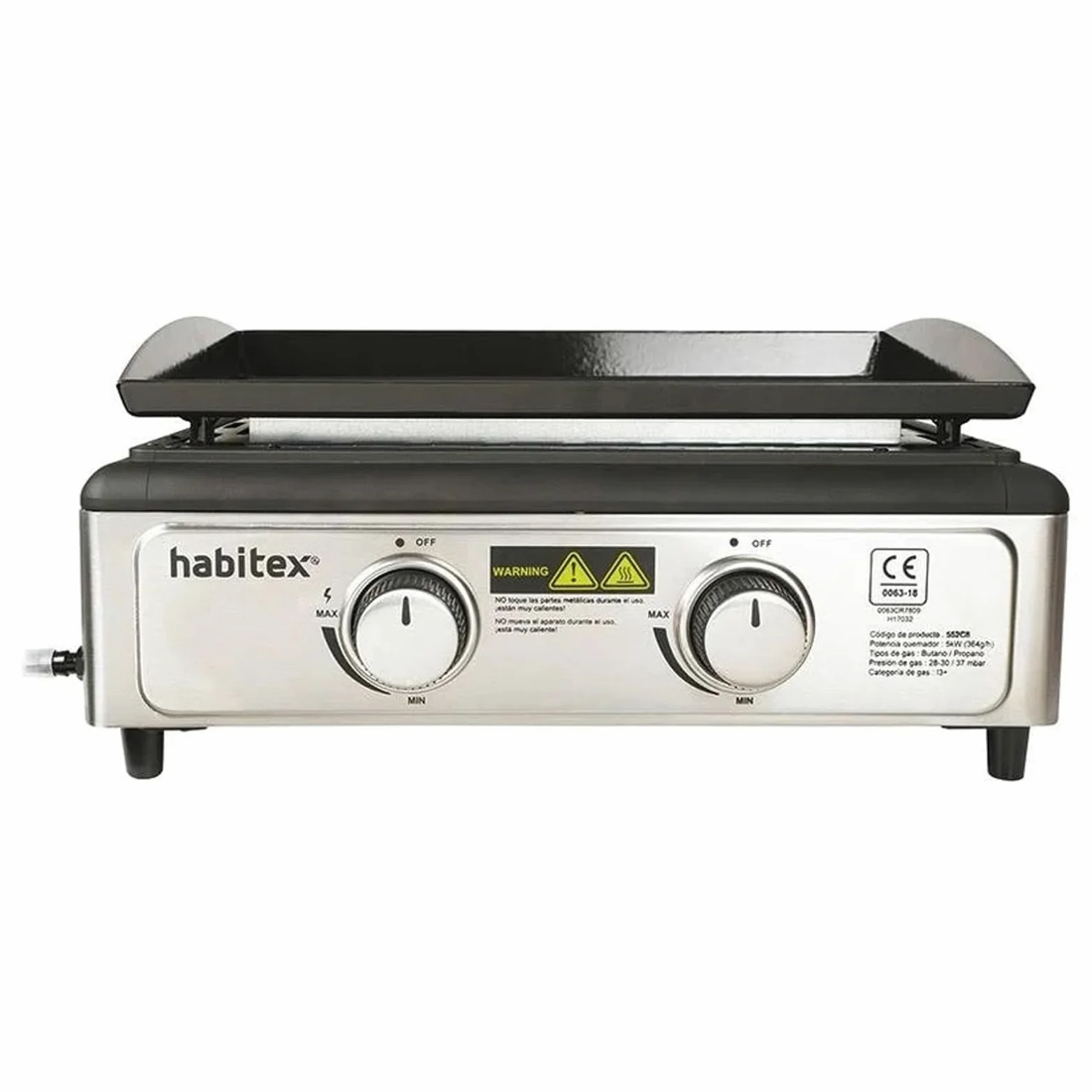 Habitex Barbacoa-Plancha Gas BT 50. 53x46x23 cm