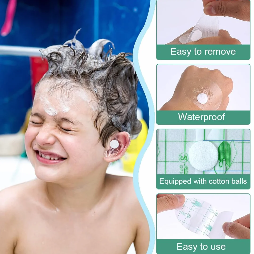 Orejeras para Ducha Impermeables Desechables 100 PCS para Adultos Natación